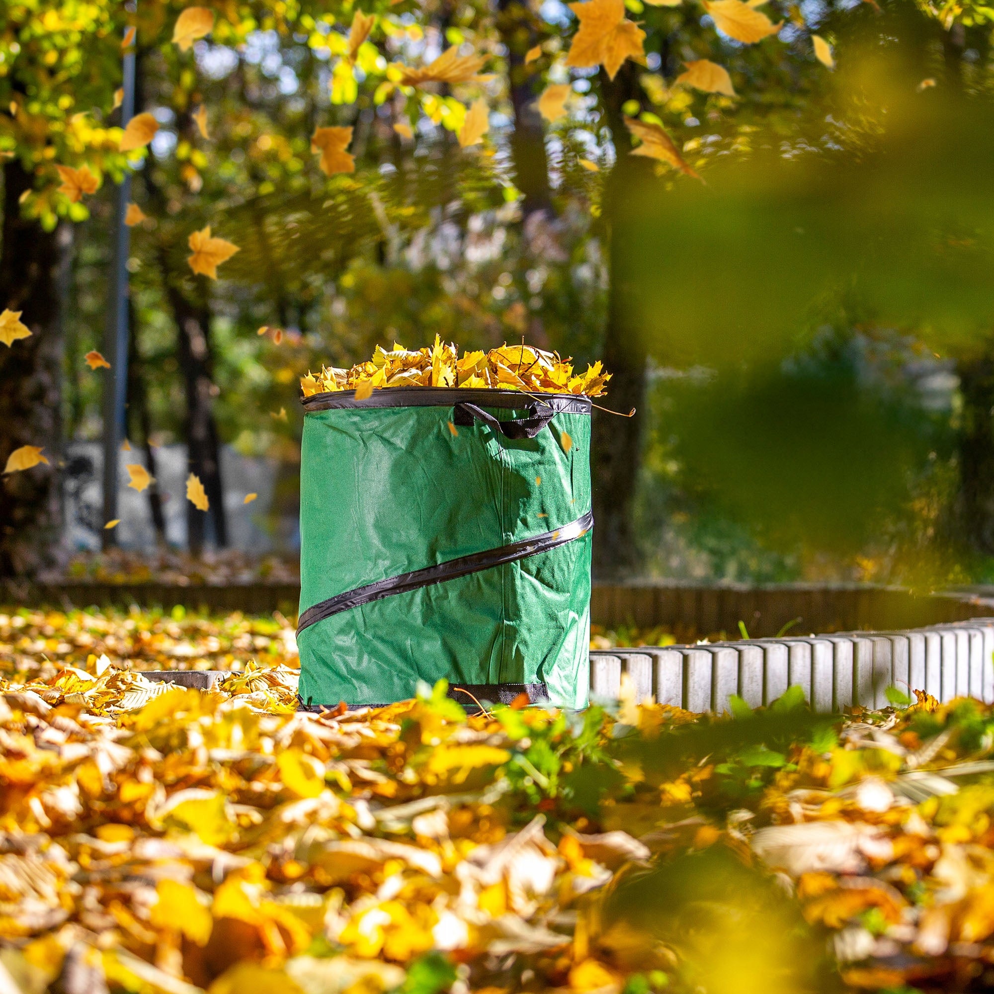 GARDEN LEAF BAG BASKET WASTE GRASS FOLDING STRONG WITH HANDLES 90 L EAN (GTIN) 5906638327678