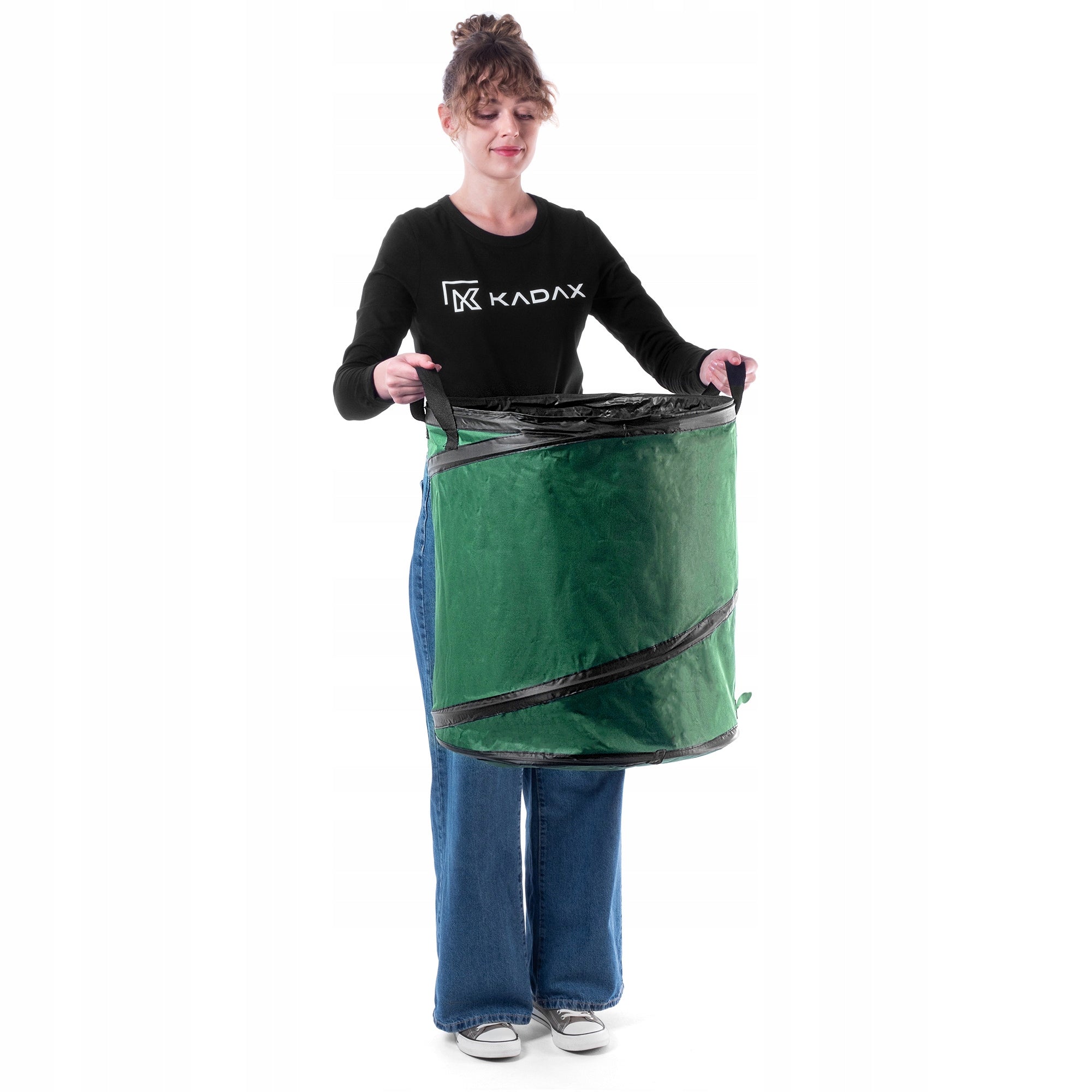 GARDEN LEAF BAG BASKET WASTE GRASS FOLDING STRONG WITH HANDLES 90 L Length 0.52 m