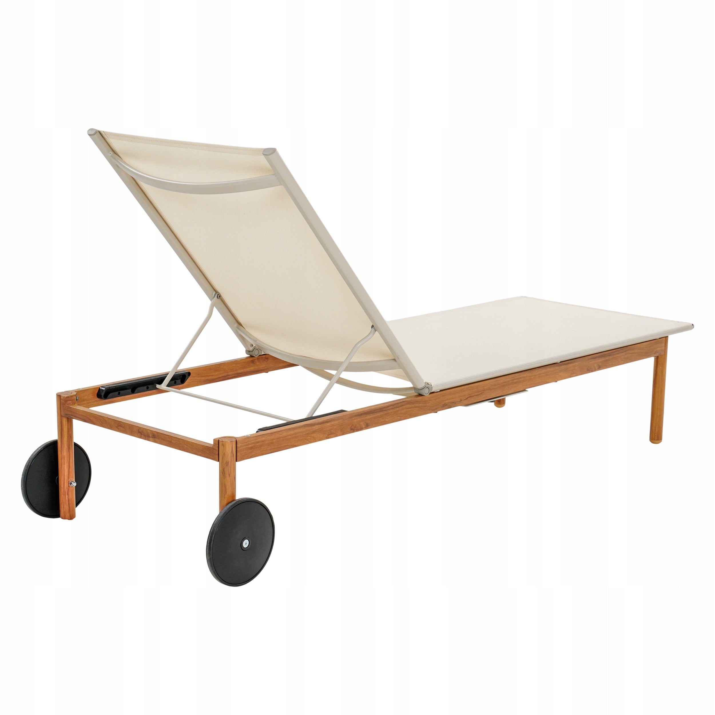 GARDEN LOUNGER ADJUSTABLE FOLDING WITH POOL WHEELS FOR TERRACE BALCONY Model 761.0620.001