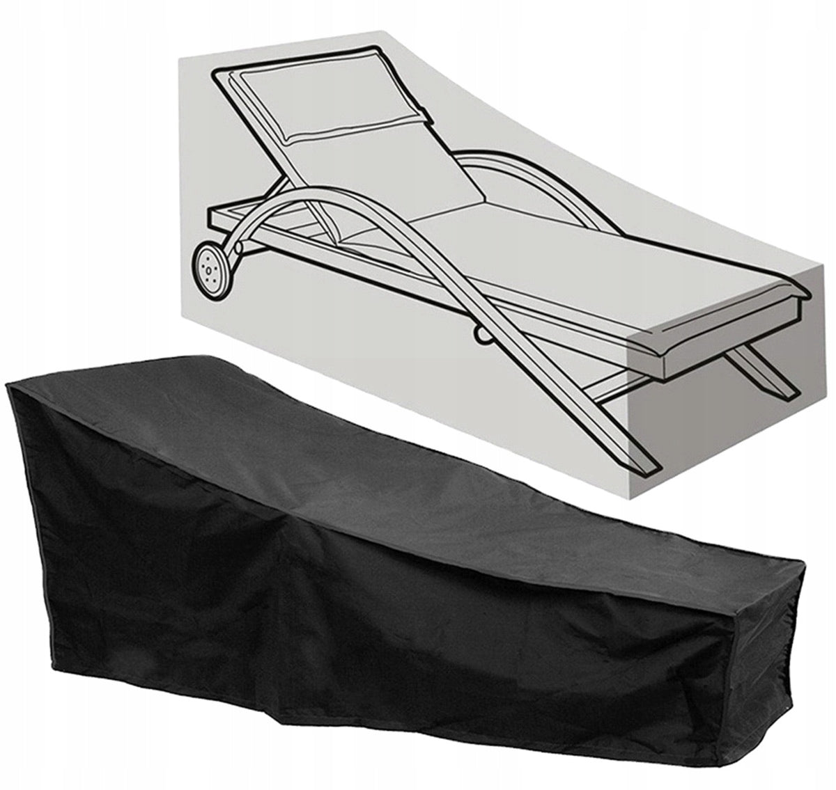 GARDEN LOUNGER COVER PROTECTIVE WATERPROOF CASE 210x75x80 AG698 Manufacturer Aptel