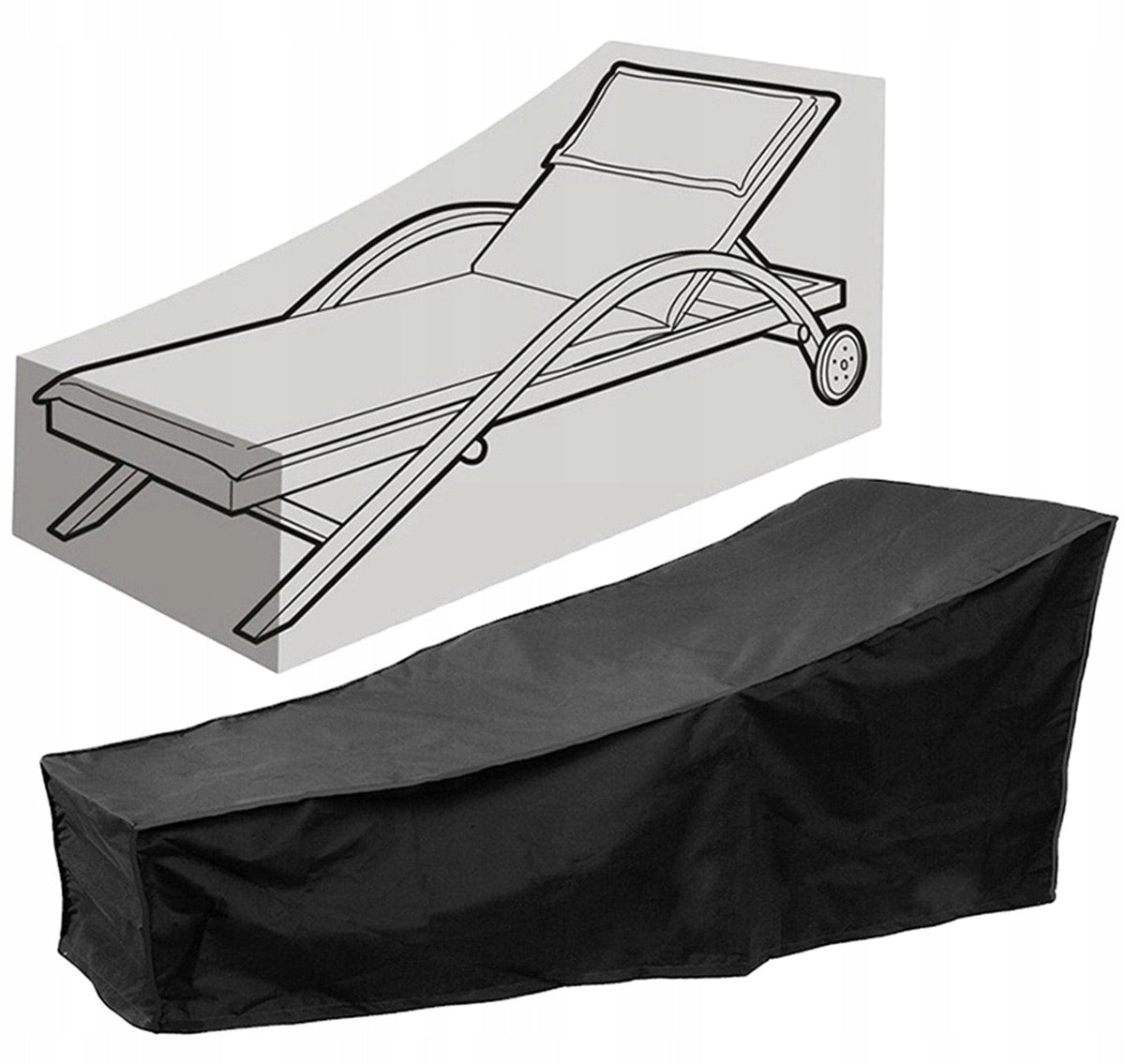 GARDEN LOUNGER COVER PROTECTIVE WATERPROOF CASE 210x75x80 AG698
