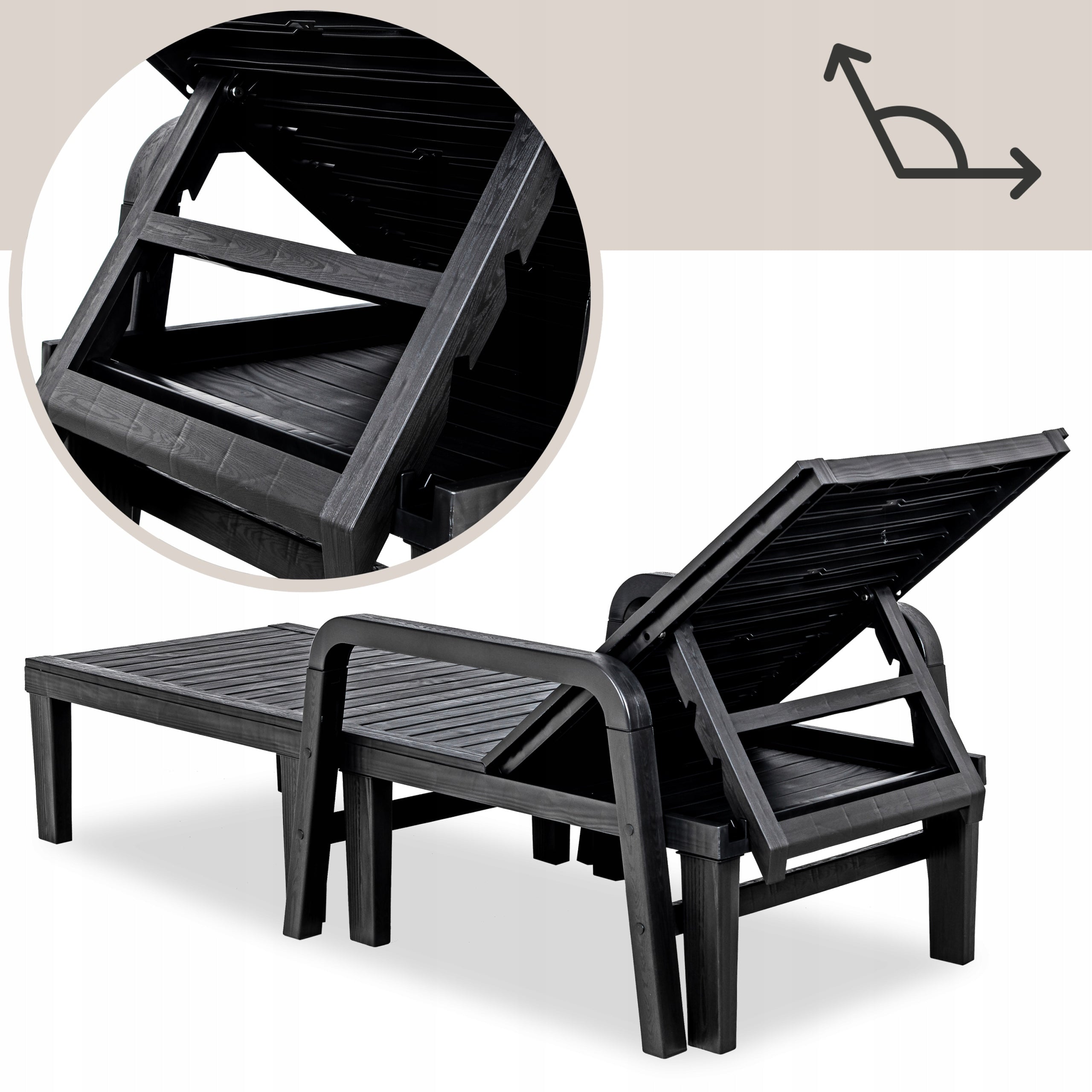 GARDEN LOUNGER POOL VITO adjustable beach TABLE couch BED armchair Brand Sapphire