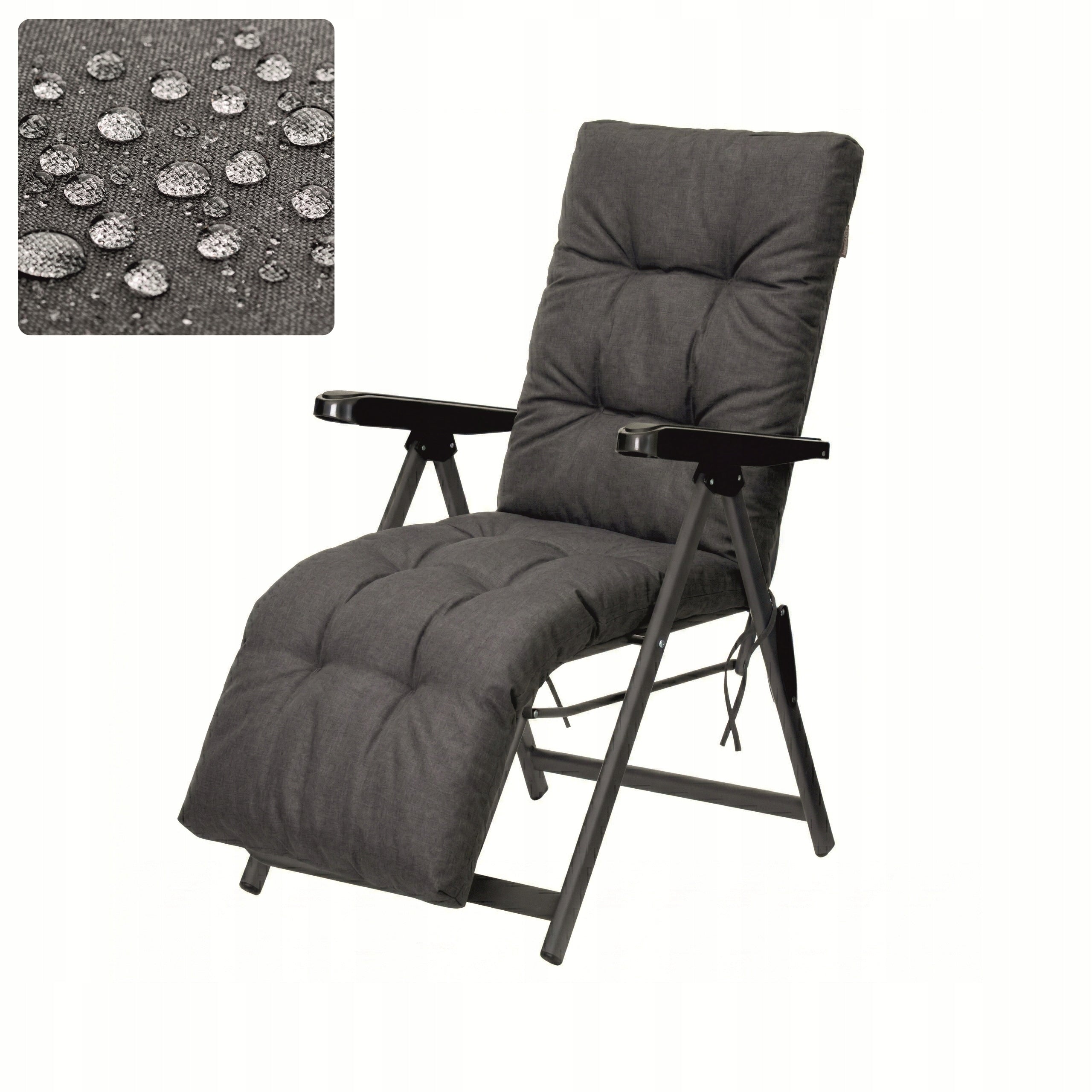 GARDEN LOUNGER WITH PILLOW Garden Lounger with Removable Waterproof Cushion