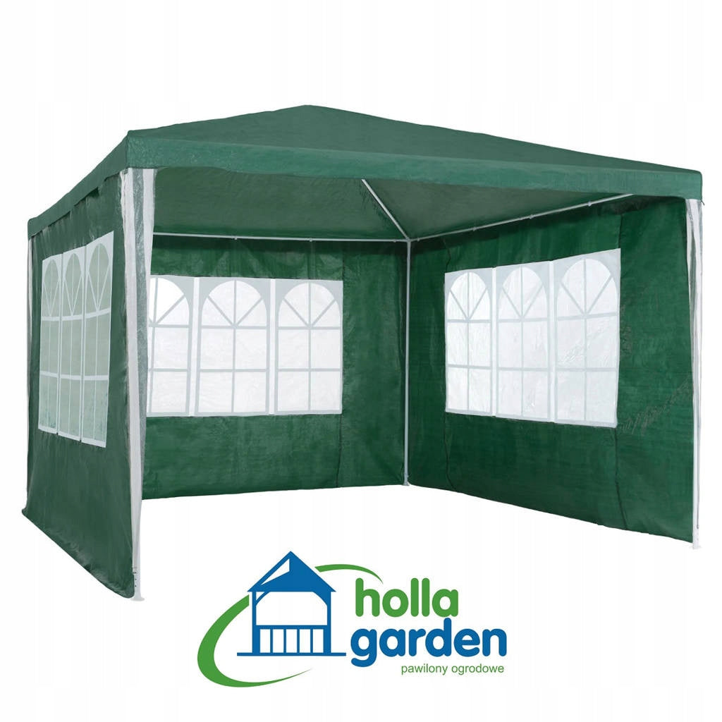 GARDEN PAVILION 300 x 300 cm TRADE TENT + 3 SIDE WALLS WINDOWS Packaging status original