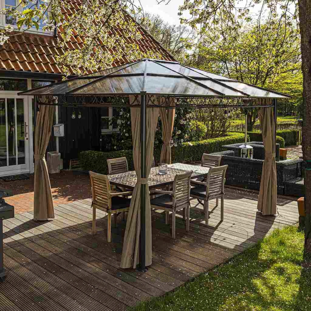 GARDEN PAVILION 3x3,6m GARDEN GAZEBO ALUMINUM POLYCARBONATE 6mm Manufacturer code 4034127623947