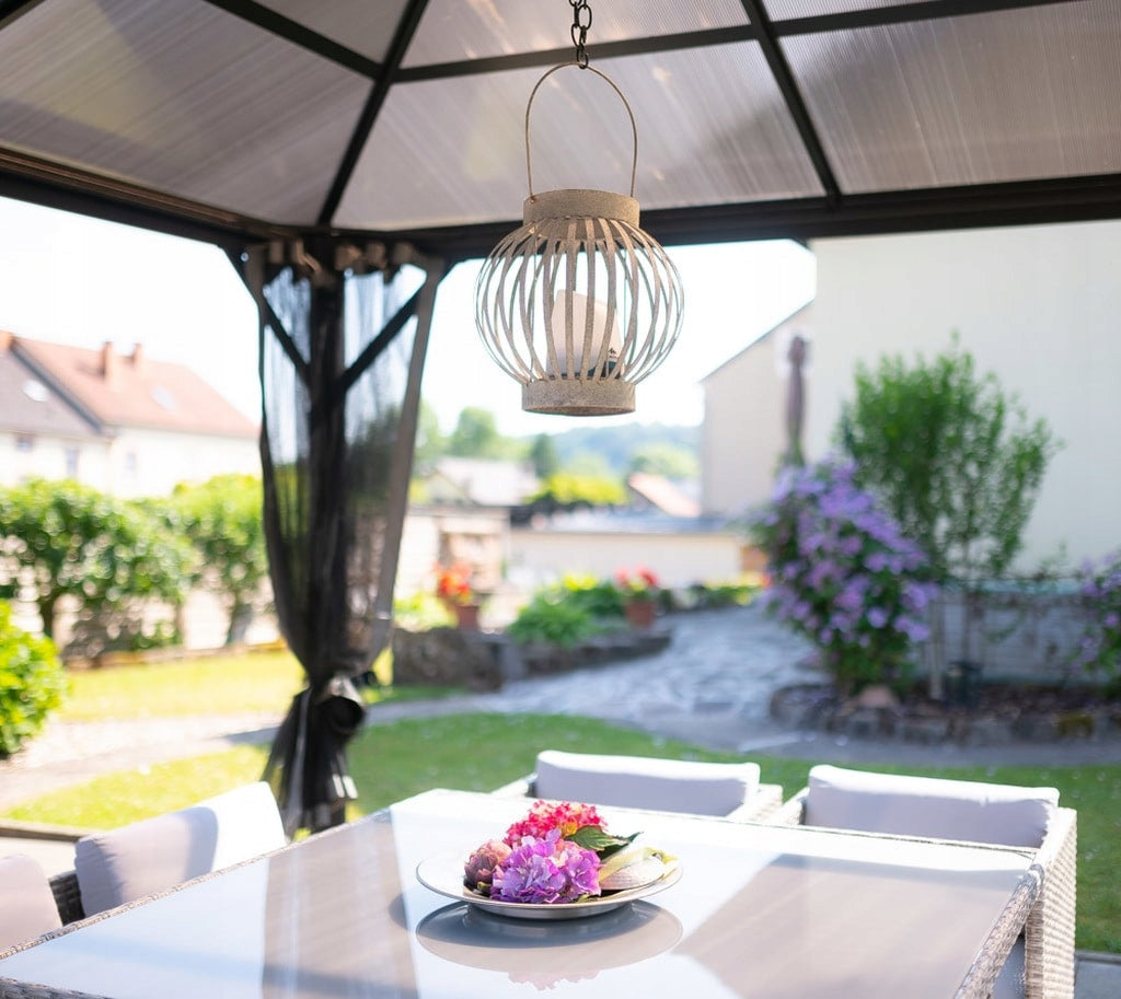 GARDEN PAVILION 3x4m GARDEN Gazebo POLYCARBONATE SOJAG ALUMINUM ANTHRACITE Length 4.23 m