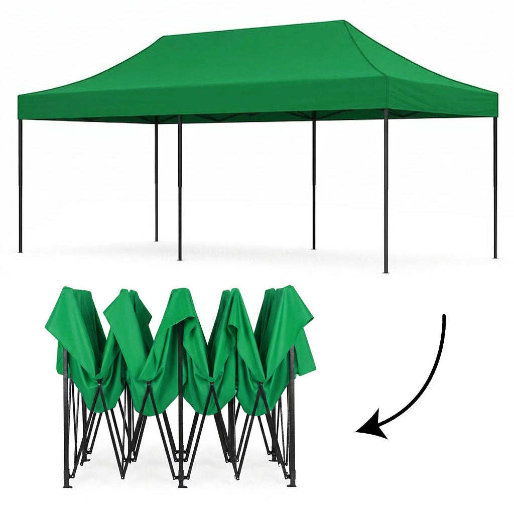 GARDEN PAVILION EXPRESS 3x6 M TENT AUTOMATIC GREEN Number of side walls 3 walls