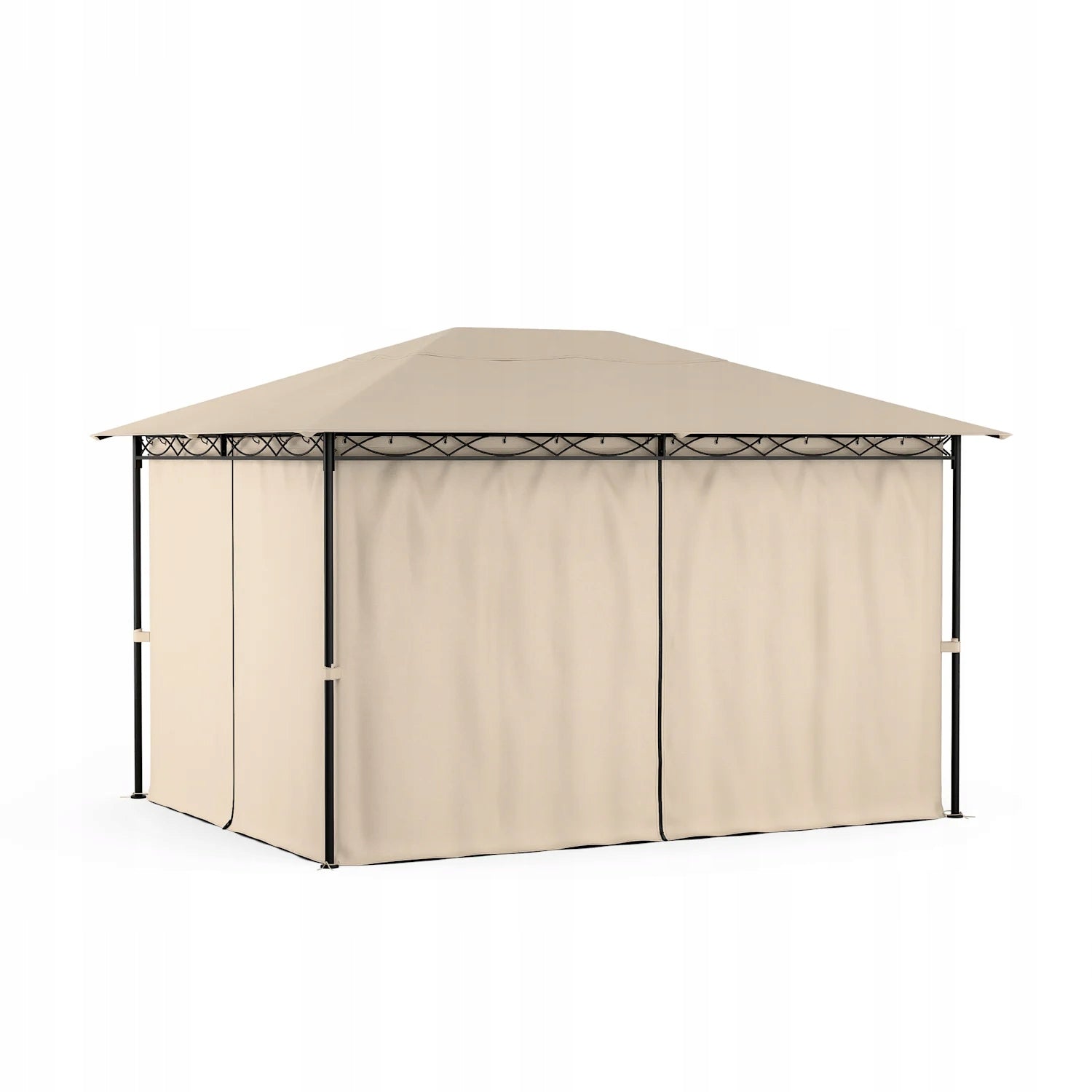 GARDEN PAVILION FOR TERRACE GARDEN GAZEBO PARTY TENT 3X4M BLINDS Length 4 m