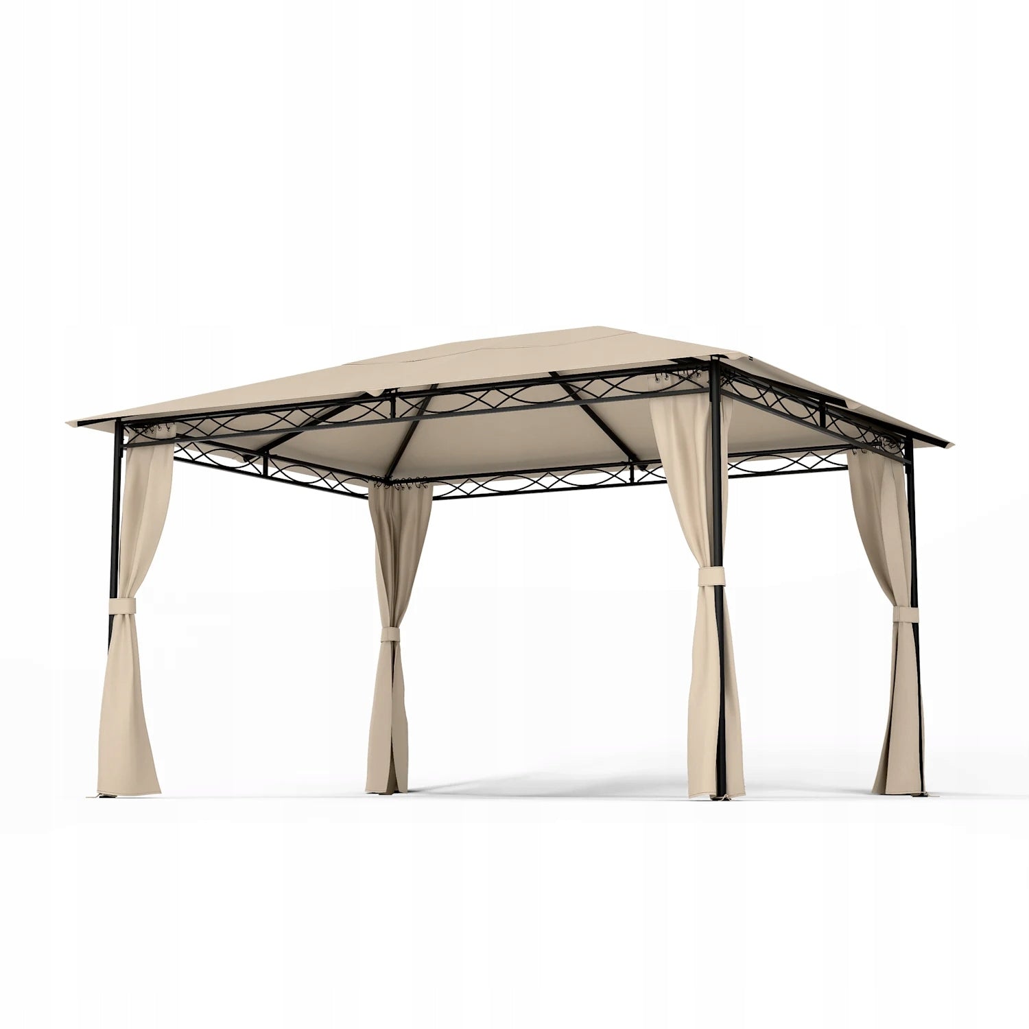GARDEN PAVILION FOR TERRACE GARDEN GAZEBO PARTY TENT 3X4M BLINDS Width 3 m