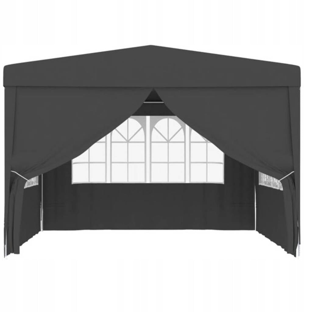 GARDEN PAVILION TENT COMMERCIAL GAZEBO 300 x 300 cm 4 WALLS WINDOW CASTLE Length 3 m
