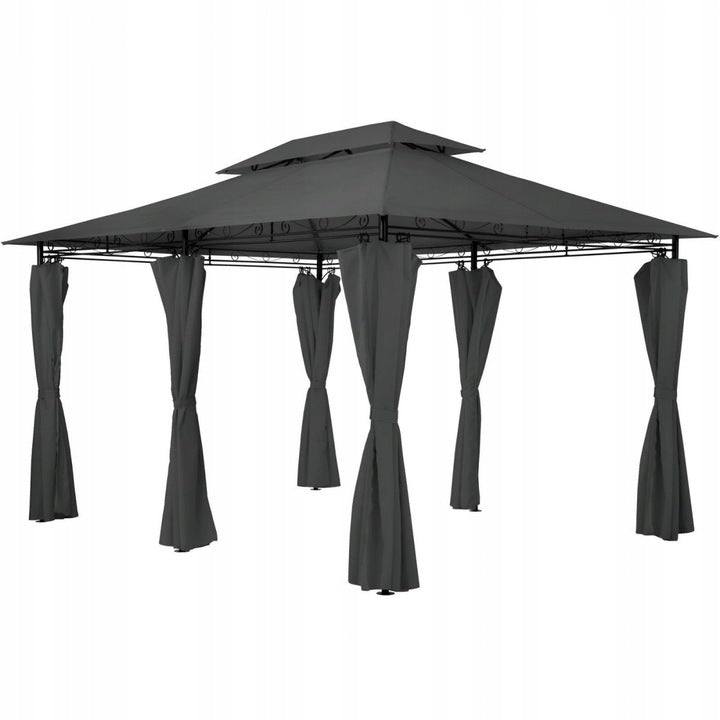 GARDEN PAVILION TENT GAZEBO 3x4m MOSQUITO NET LED Manufacturer no brand
