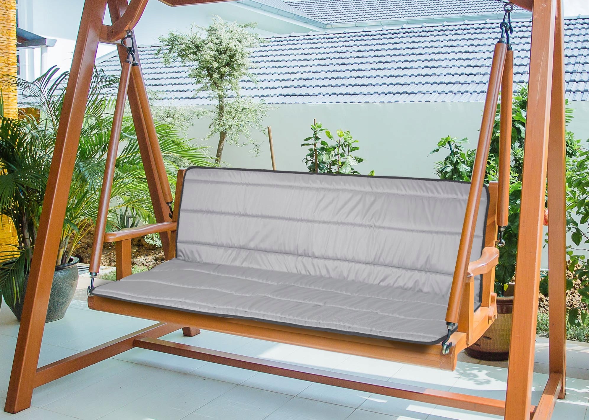 GARDEN PILLOW 180x50x50 QUILTED SET FOR BENCH SWING PALLETS FURNITURE Pillow width 100 cm
