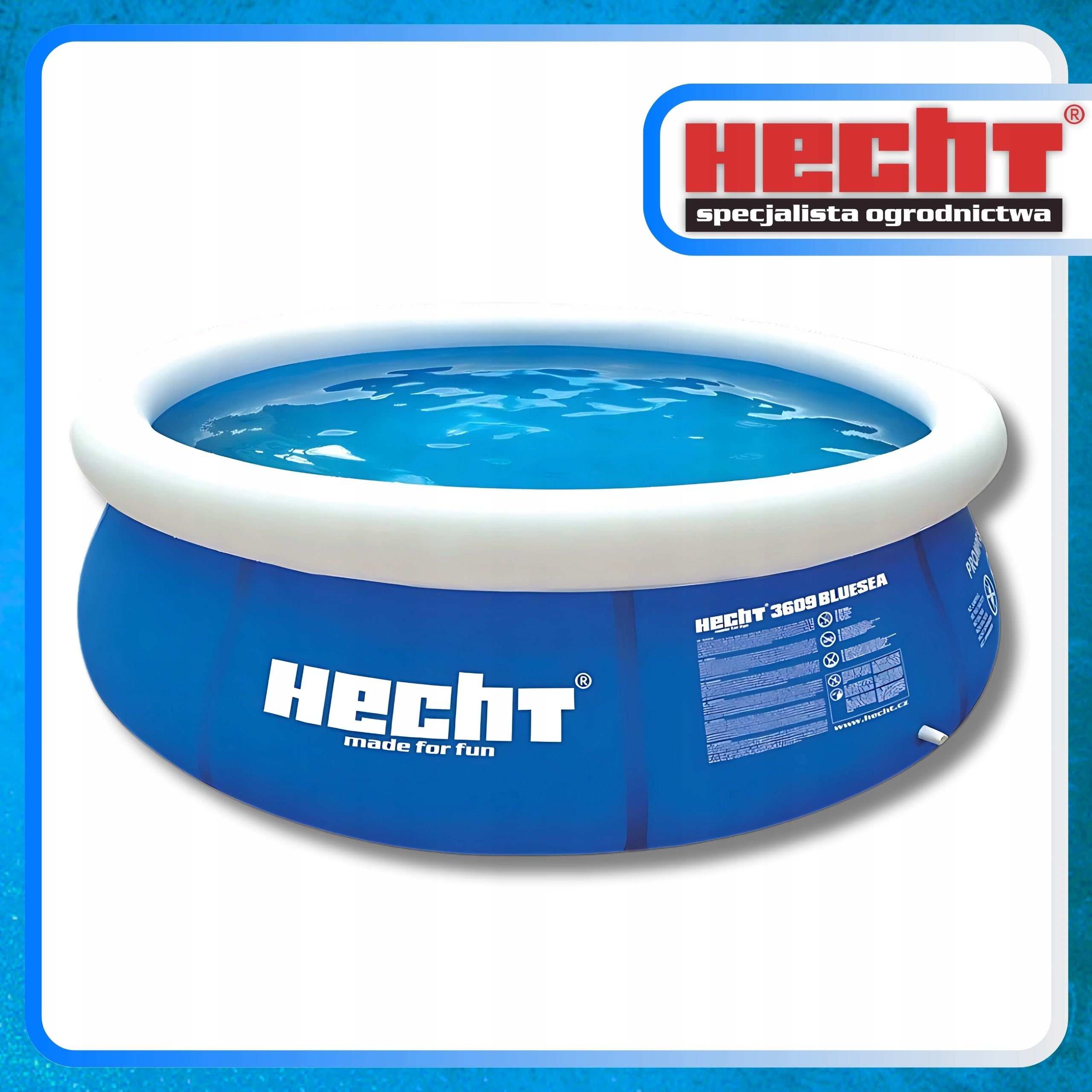 GARDEN POOL 3 LAYERS OF EXPANSION MATERIAL HECHT 3609 360X90CM EAN (GTIN) 8595614914666