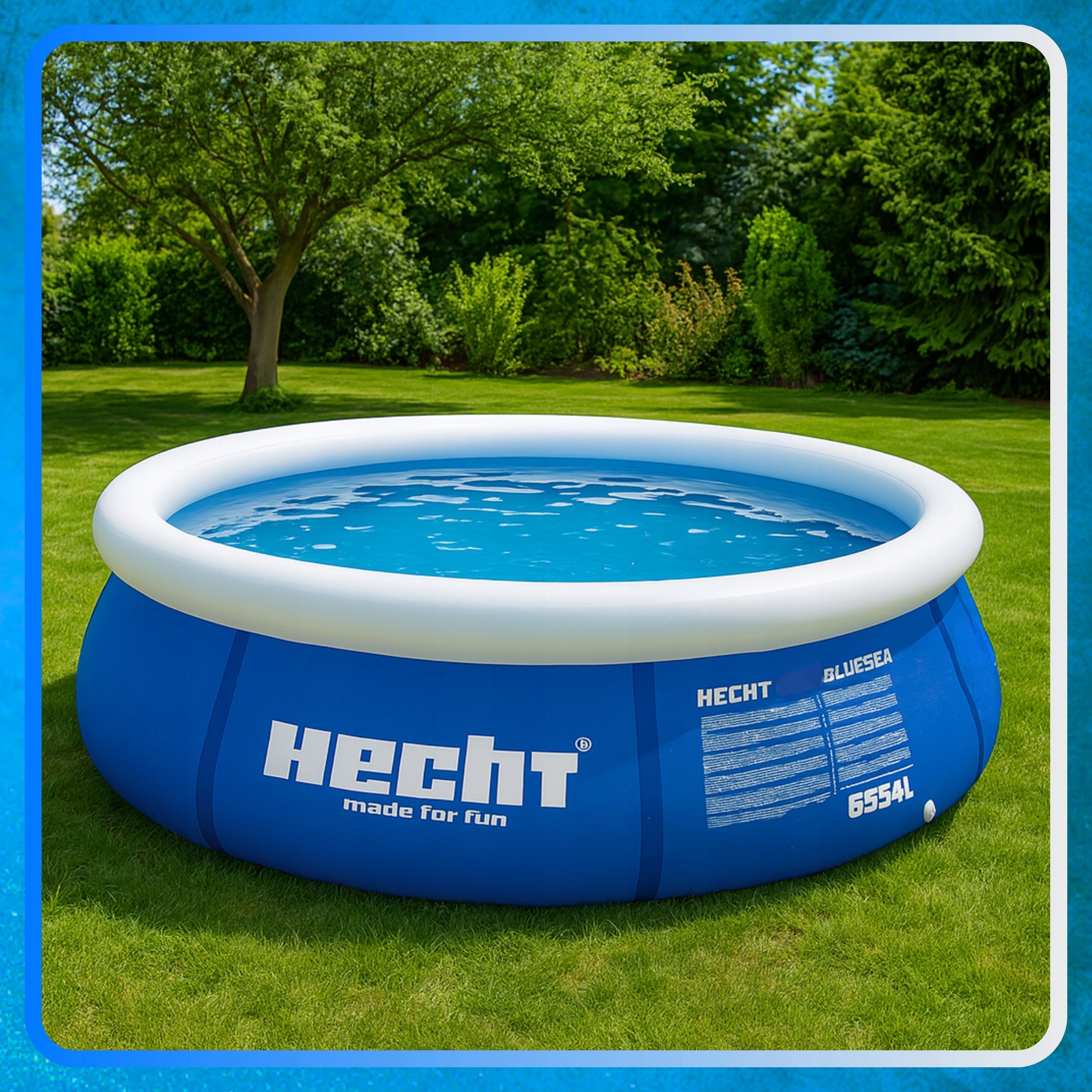 GARDEN POOL 3 LAYERS OF EXPANSION MATERIAL HECHT 3609 360X90CM Series Bluesea
