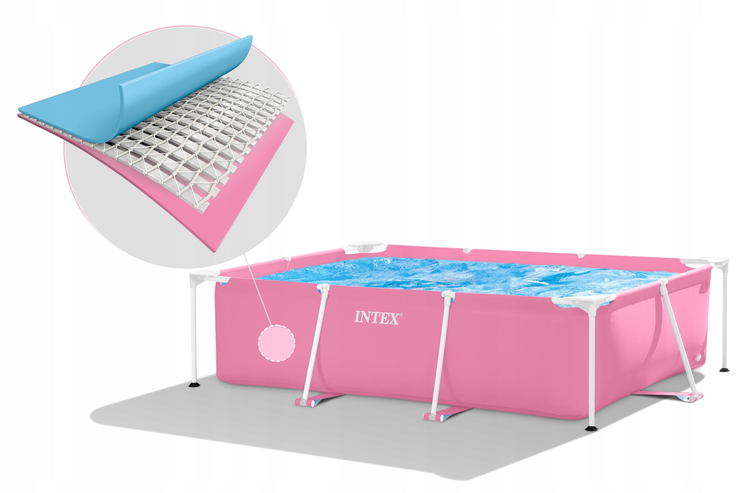 GARDEN POOL FRAME 220x150cm INTEX 28266 Color pink