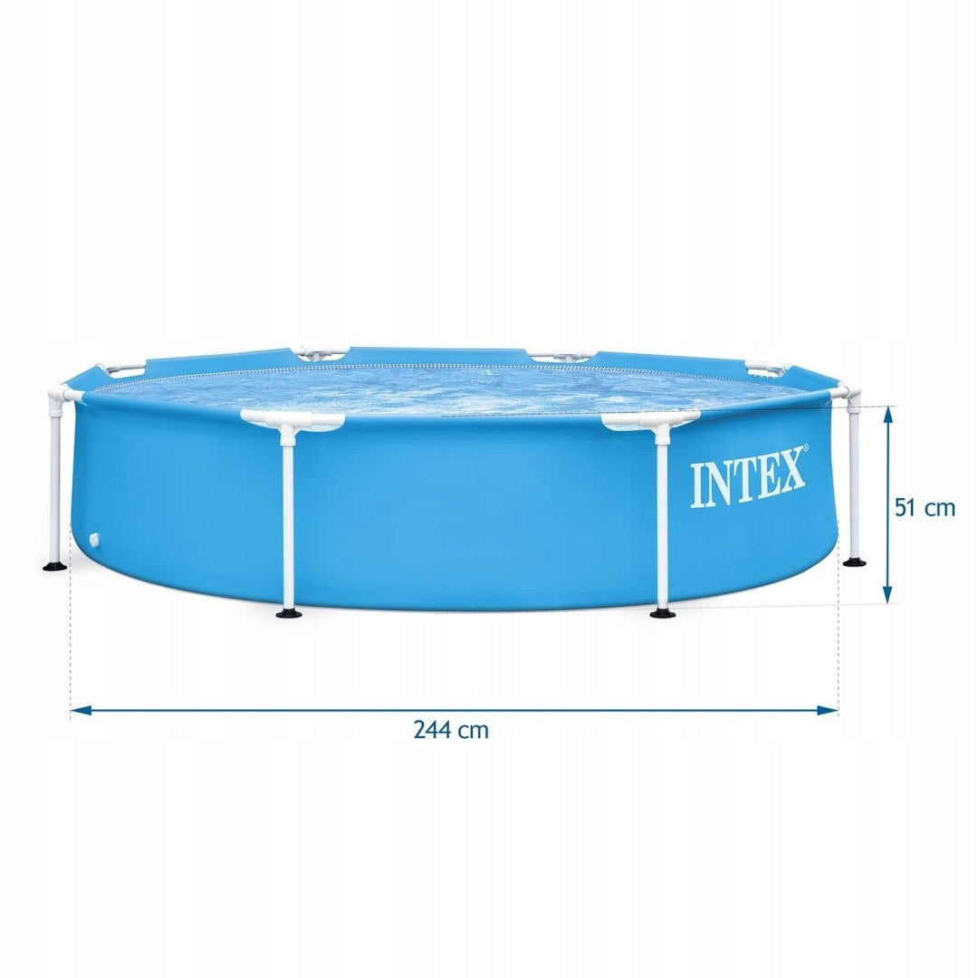 GARDEN POOL FRAME INTEX 244CM HEIGHT 51CM 1828L 5IN1 FOR SUMMER GARDEN Height 51 cm