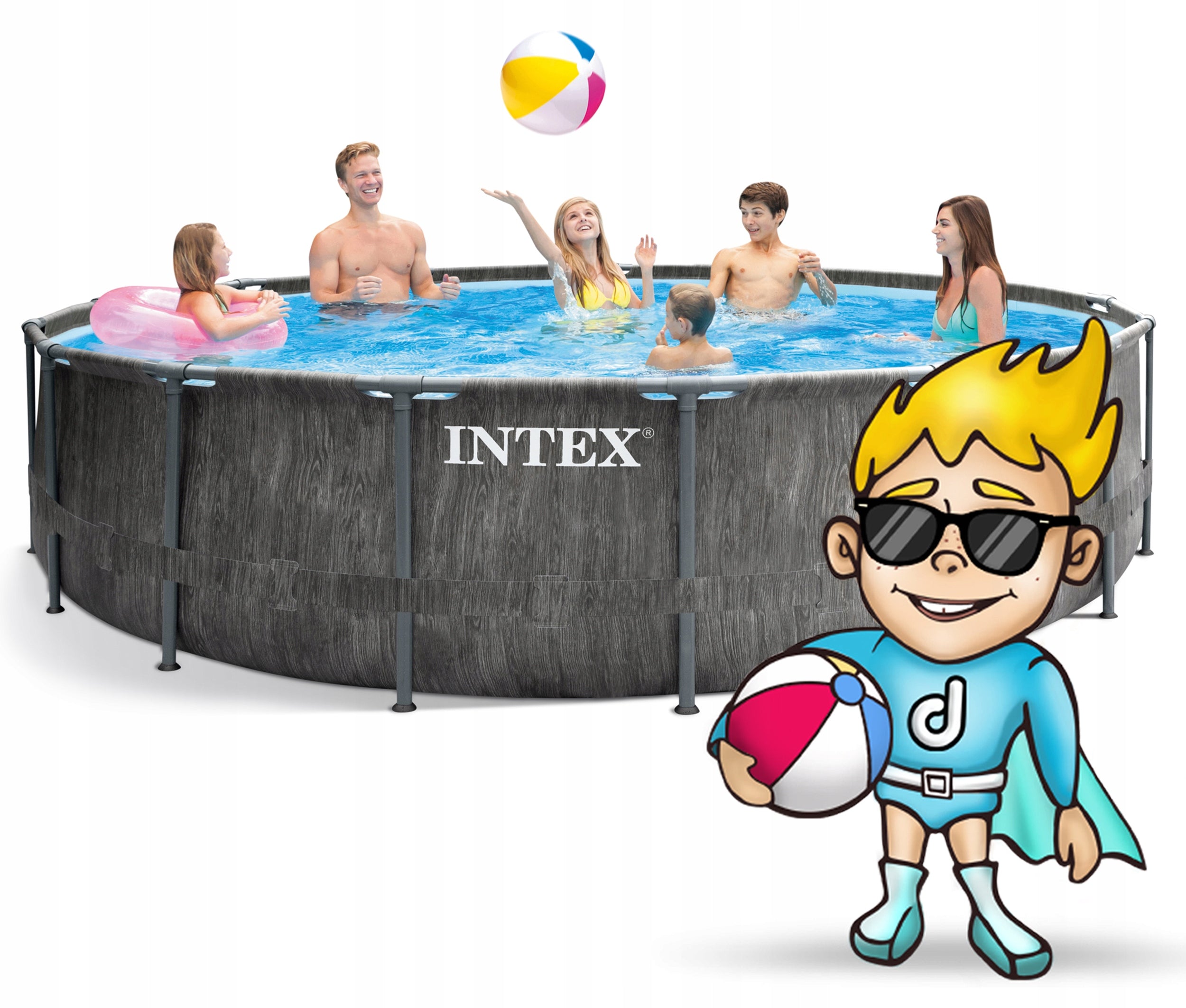 GARDEN POOL FRAME INTEX 457x122 SET 18IN1 Brand Intex