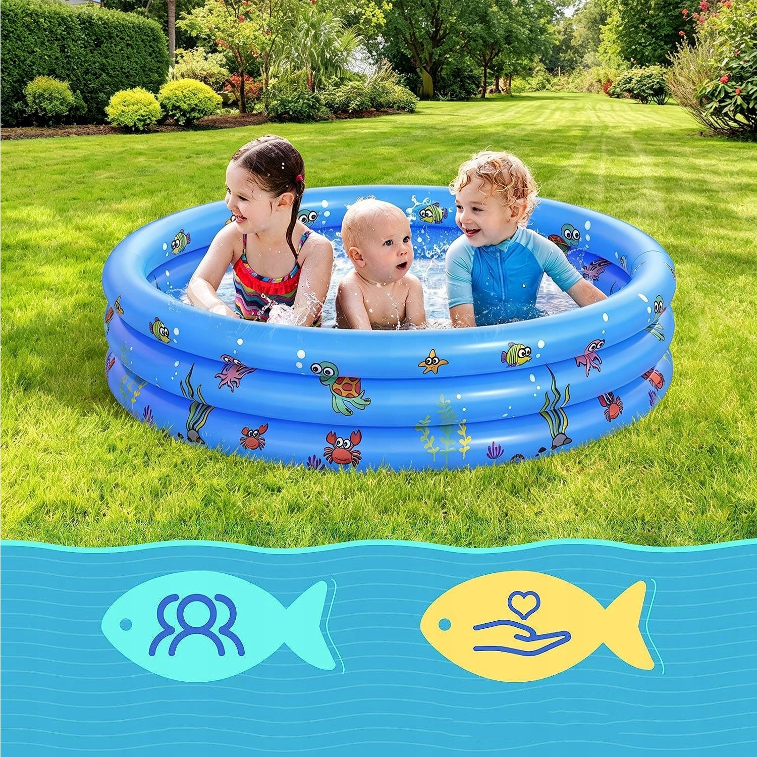 GARDEN POOL INFLATABLE EXPANSION ROUND 116 X 26 CM FOR SMALL CHILDREN Brand no brand