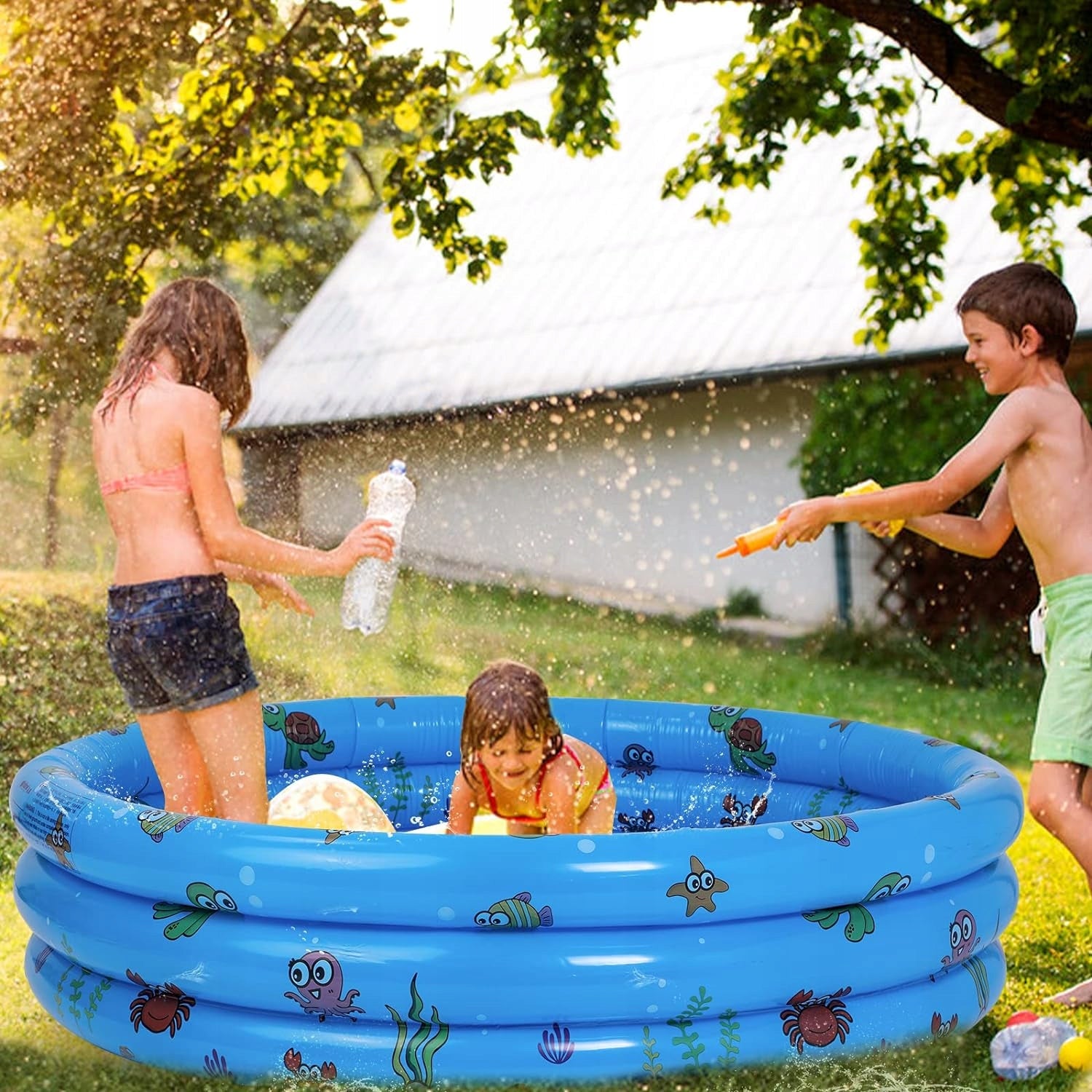 GARDEN POOL INFLATABLE EXPANSION ROUND 116 X 26 CM FOR SMALL CHILDREN Manufacturer code Nadmuchiwany basen