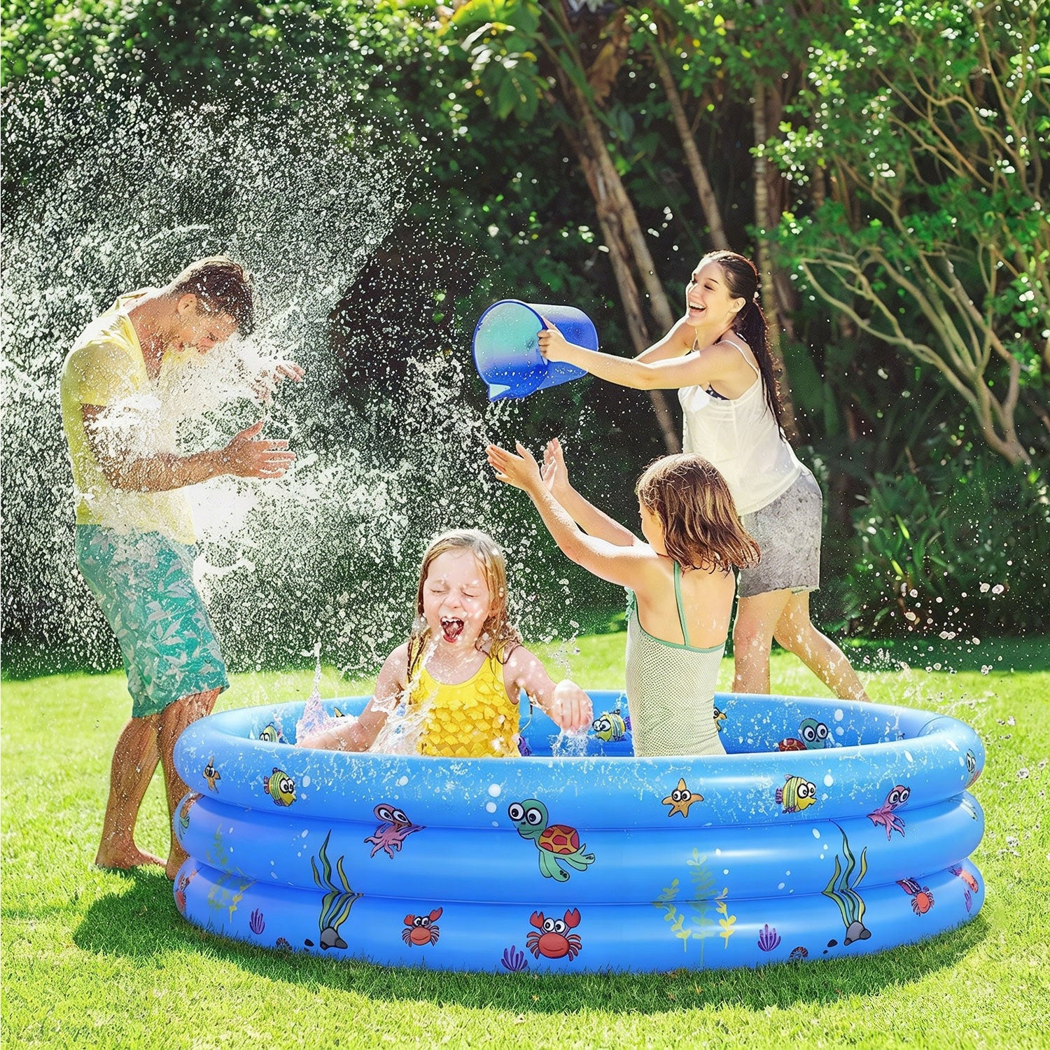 GARDEN POOL INFLATABLE EXPANSION ROUND 116 X 26 CM FOR SMALL CHILDREN Model OKRĄGŁY BASENIK