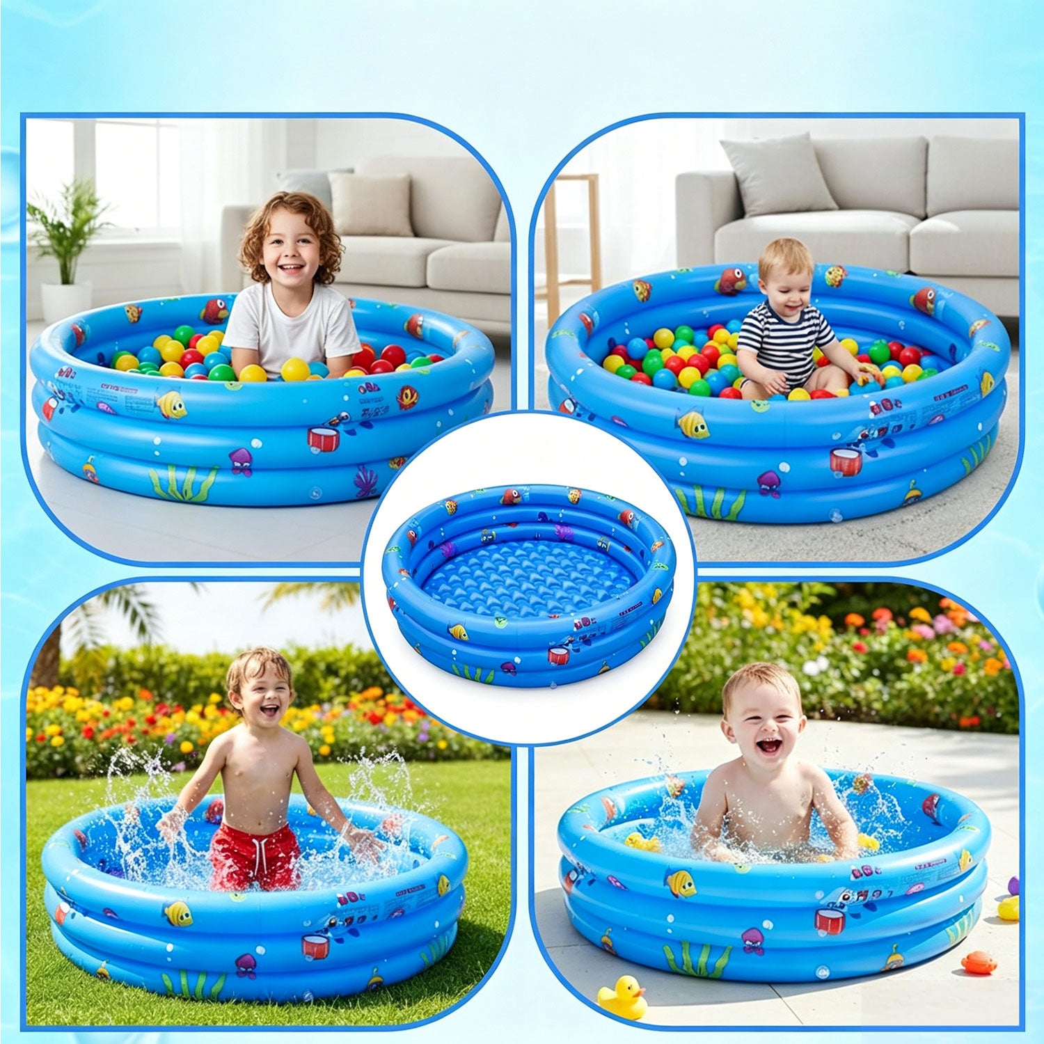 GARDEN POOL INFLATABLE EXPANSION ROUND 116 X 26 CM FOR SMALL CHILDREN Product width 116 cm