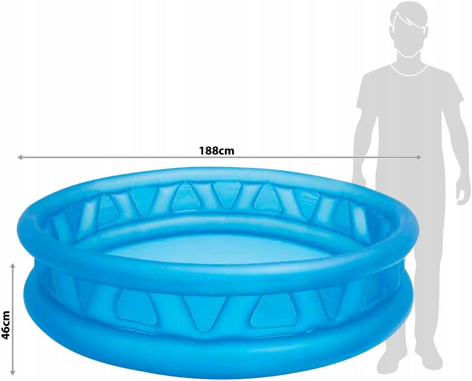 GARDEN POOL INFLATABLE LARGE FAMILY SOLID FOR GARDEN/TERRACE XXL 188 x 46 Packaging status original