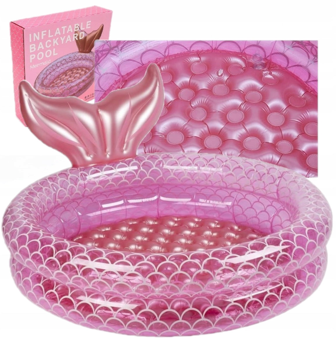 GARDEN POOL INFLATABLE PUMPED SOFT BOTTOM PADDLING POOL FOR CHILDREN "L"