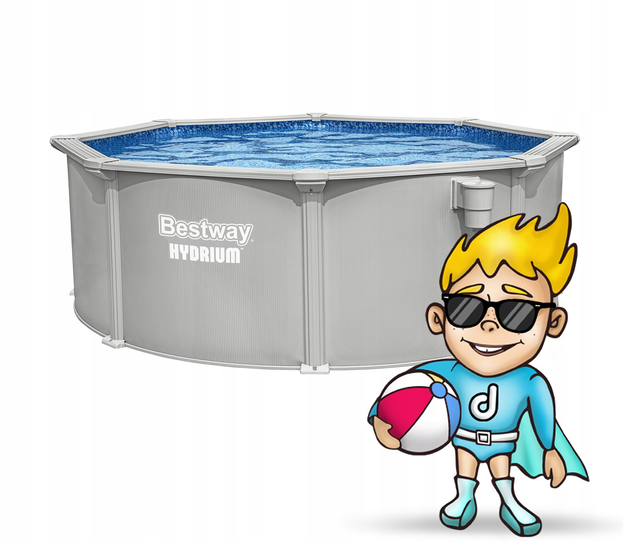GARDEN POOL PANEL YEAR-ROUND HYDRAUM 366x122 cm BESTWAY SET 13in1 Packaging status original