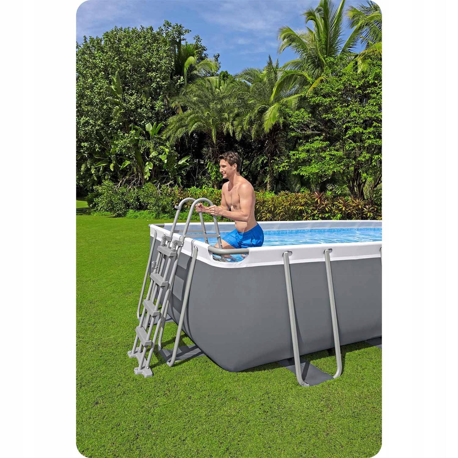 GARDEN POOL RACK LARGE FAMILY 488x244x122cm SET 11in1 RECTANGLE Kind other