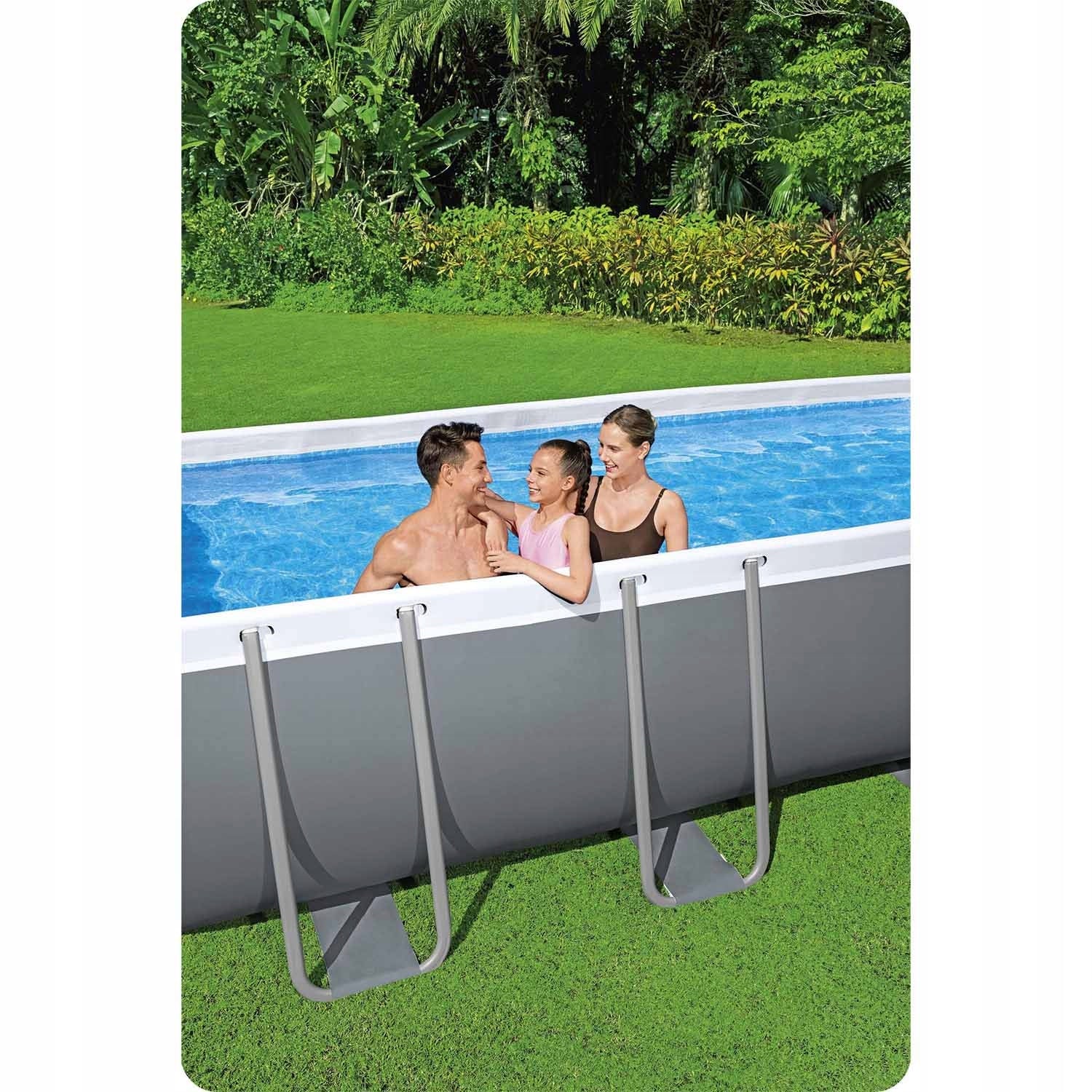 GARDEN POOL RACK LARGE FAMILY 488x244x122cm SET 11in1 RECTANGLE Product width 243 cm