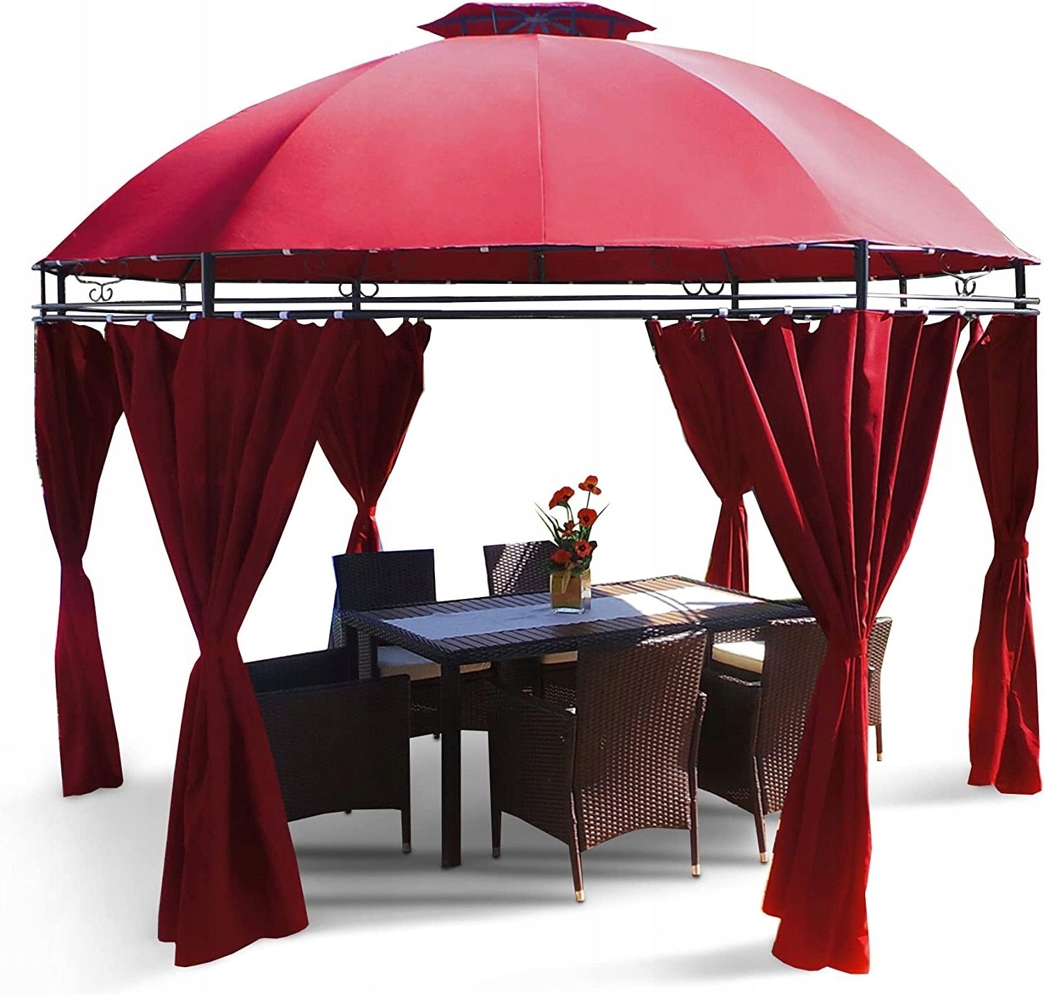 GARDEN Pavilion LAVO Swing & Harmonie BURGUNDY 350CM