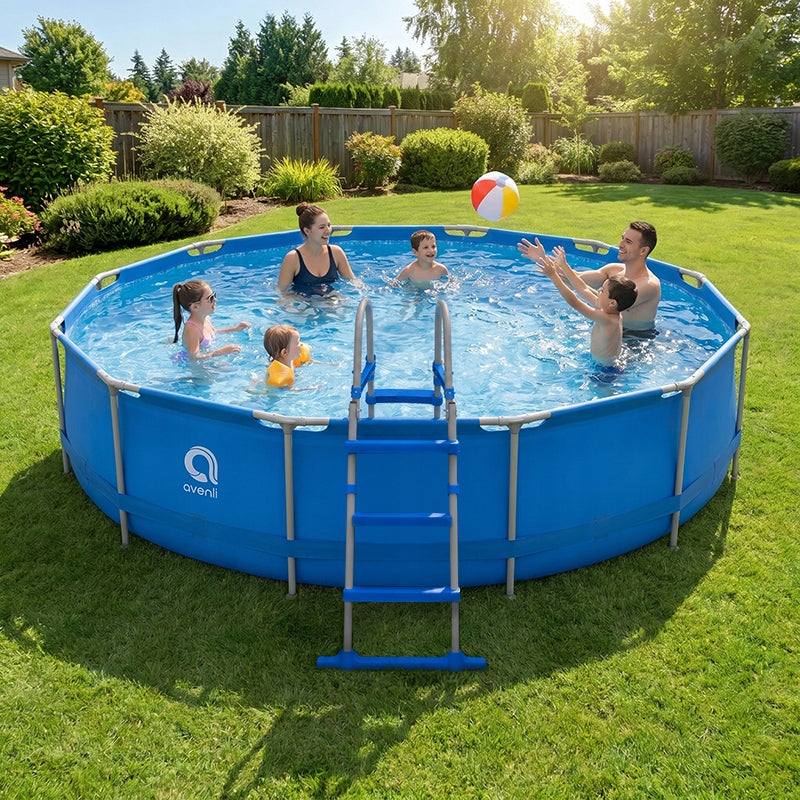 GARDEN RACK POOL ROUND AVENLI PALM WITH PUMP 450x90 SET Manufacturer code PALM