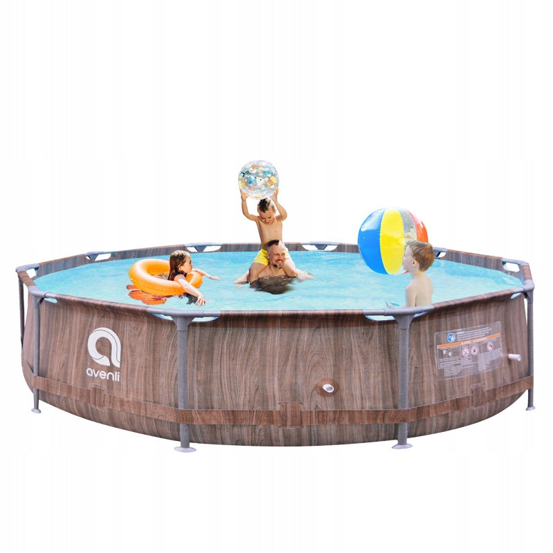 GARDEN RACK POOL ROUND AVENLI PICO WITH PUMP 305x76 SET 9in1 Height 76 cm