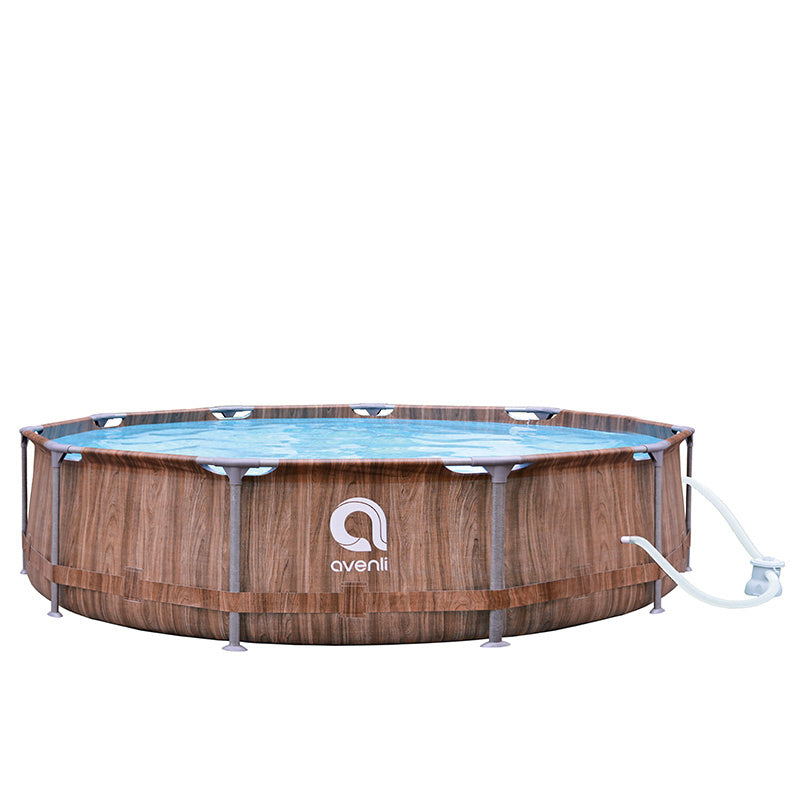 GARDEN RACK POOL ROUND AVENLI PICO WITH PUMP 305x76 SET 9in1 Shape round