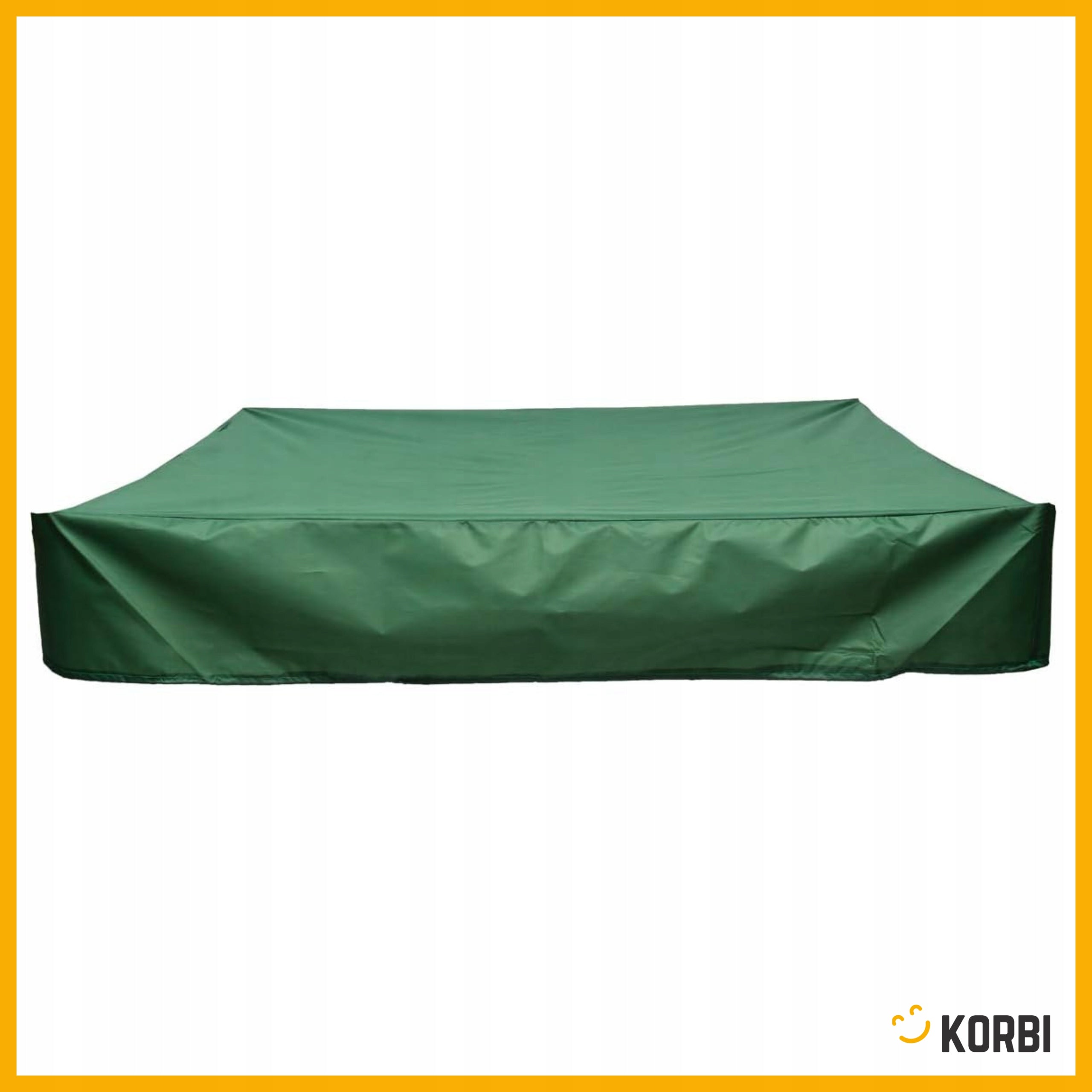 GARDEN SANDBOX COVER TARPAULIN WATERPROOF GREEN 120x120x20 Manufacturer code Korbi POKROWIEC NA PIASKOWNICĘ ZIELONY