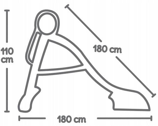 GARDEN SLIDE FOR CHILDREN with shower LARGE WATER 180CM Mochtoys Kid's age 2+ years