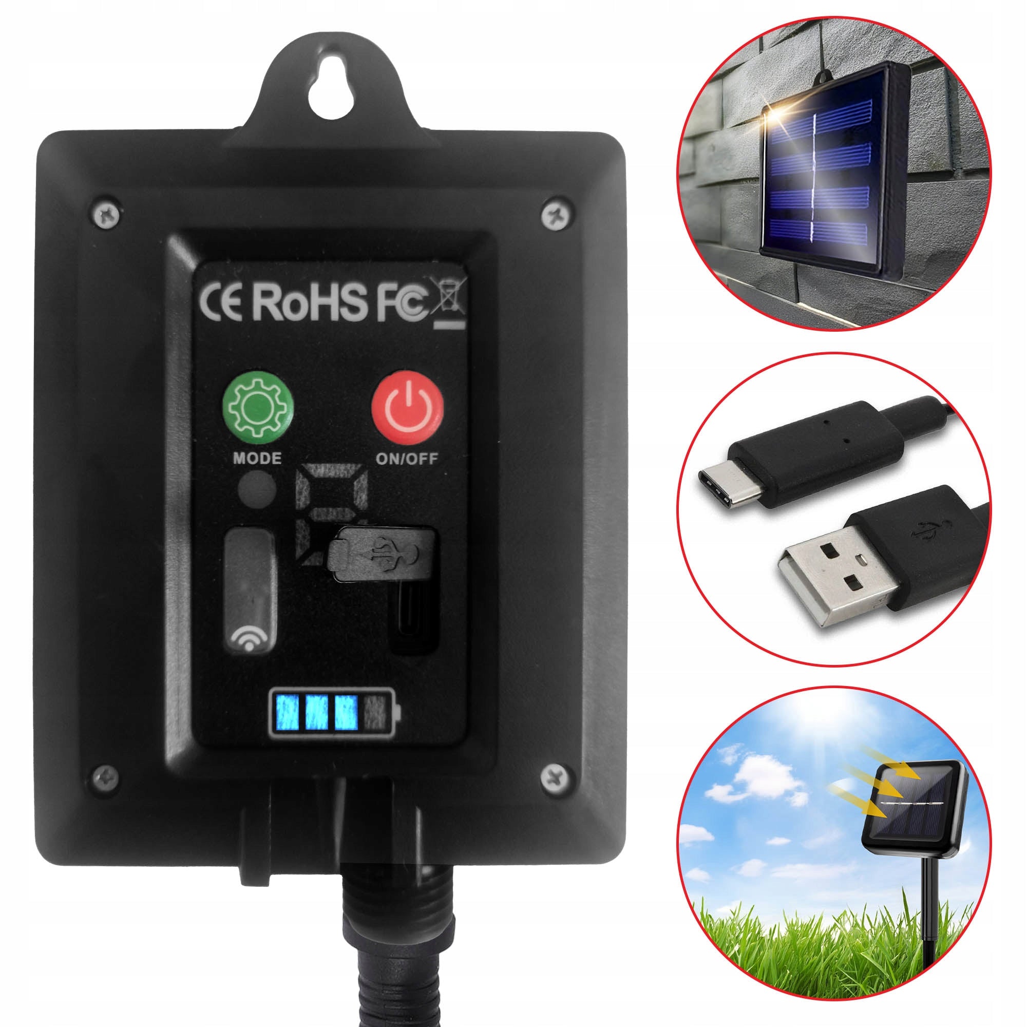 GARDEN SOLAR GARLAND 10M 10× LED BULB E27 OUTDOOR LIGHTS+ REMOTE CONTROL EAN (GTIN) 5905476779113