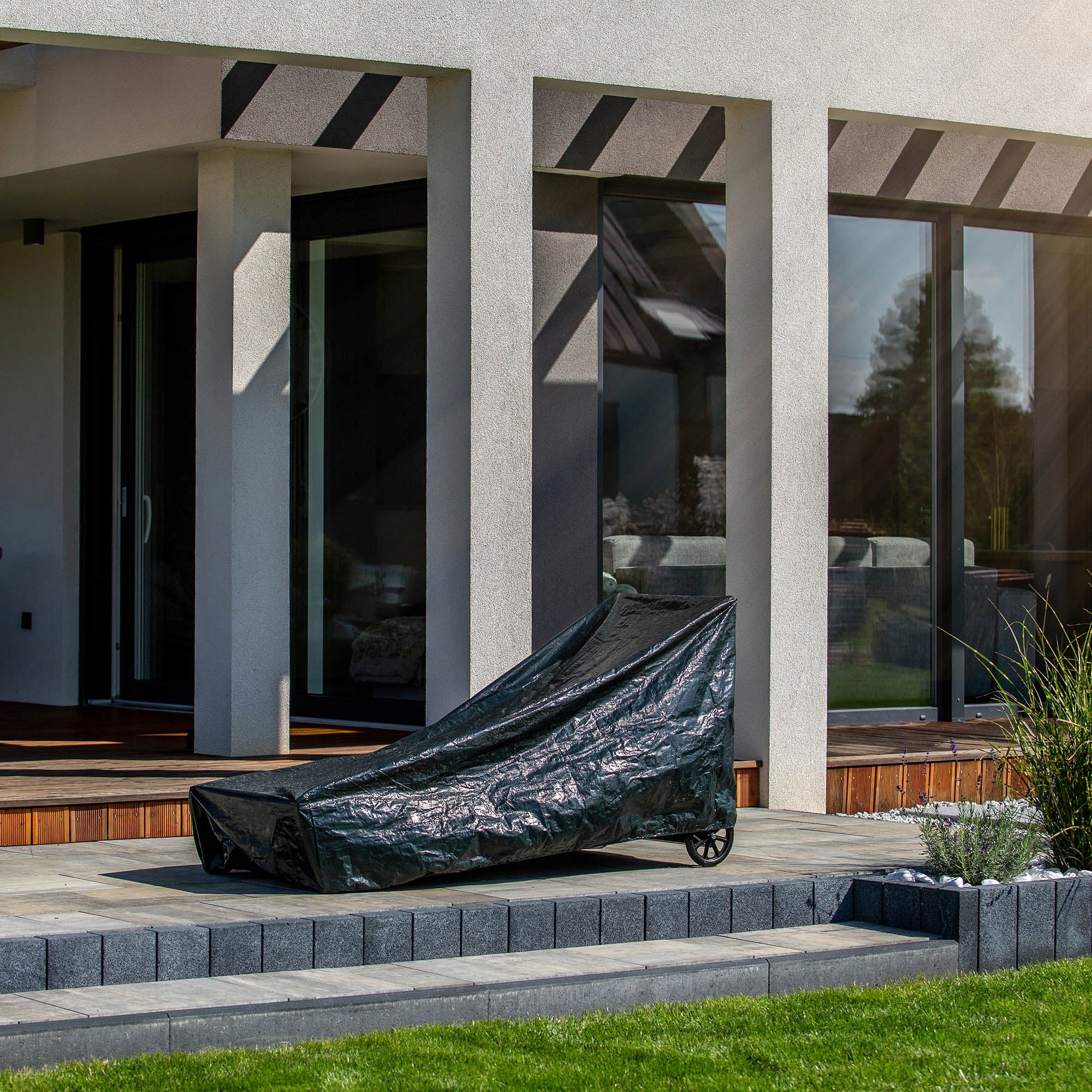 GARDEN SUN LOUNGER COVER PROTECTIVE TARPAULIN WATERPROOF CASE 165x85cm EAN (GTIN) 5903699477502