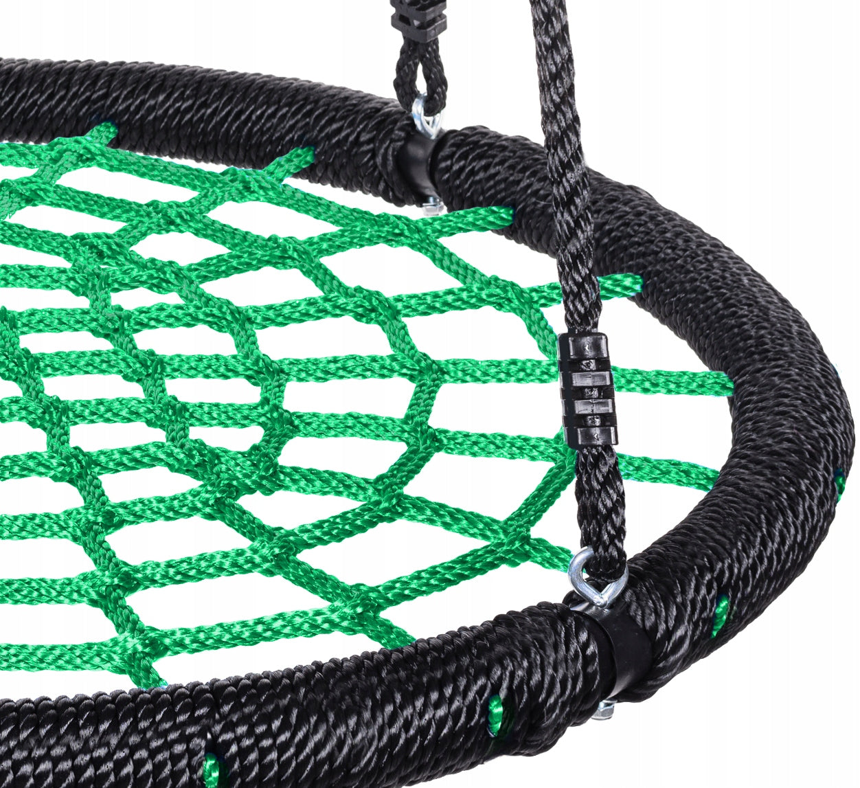 GARDEN SWING 120cm FOR CHILDREN STORK NEST HANGING CHAIR GREEN Material of manufacture metal fabric synthetic material