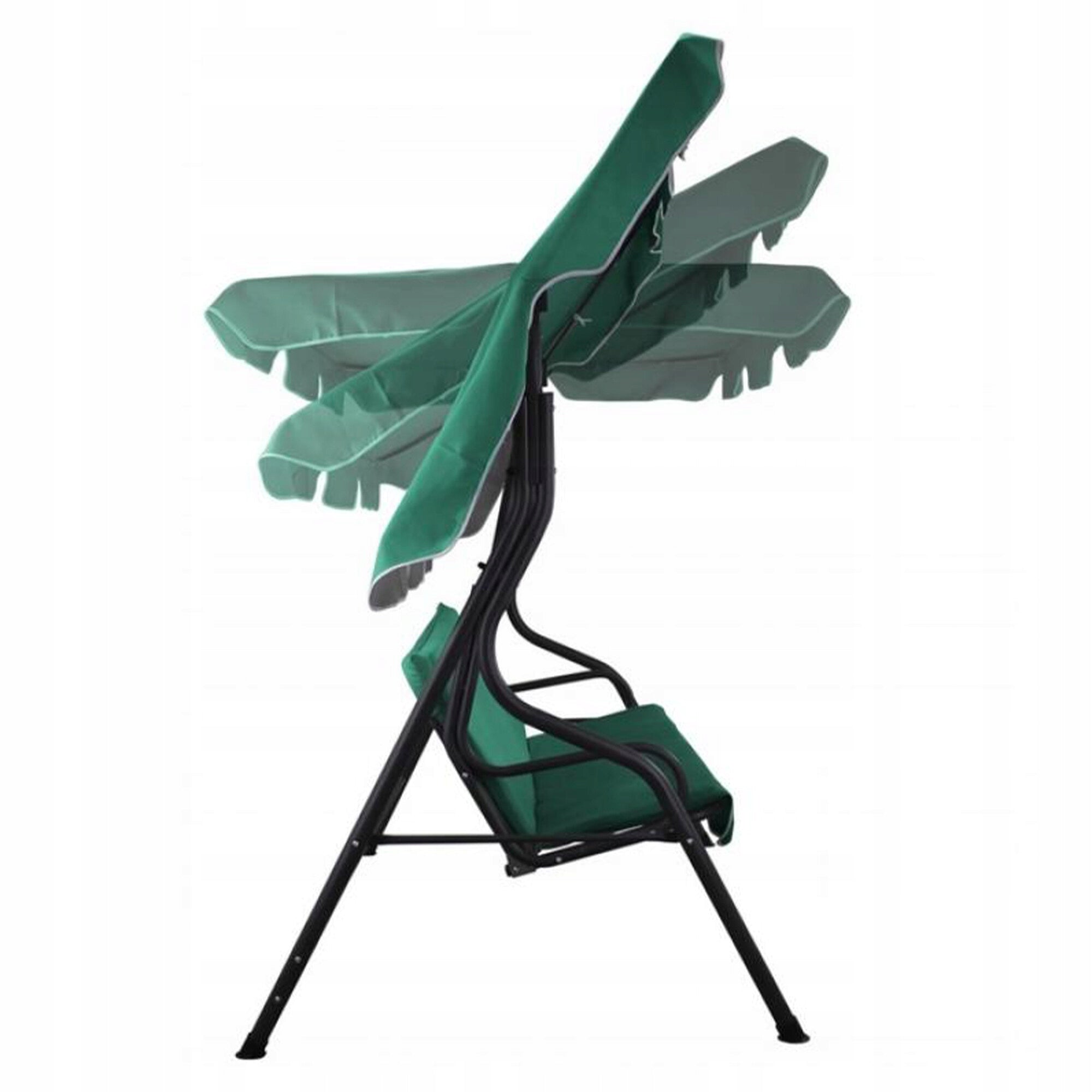 GARDEN SWING 170 x 110 x 153 CM DARK GREEN WITH CUP STANDS Product weight with unit packaging 30 kg