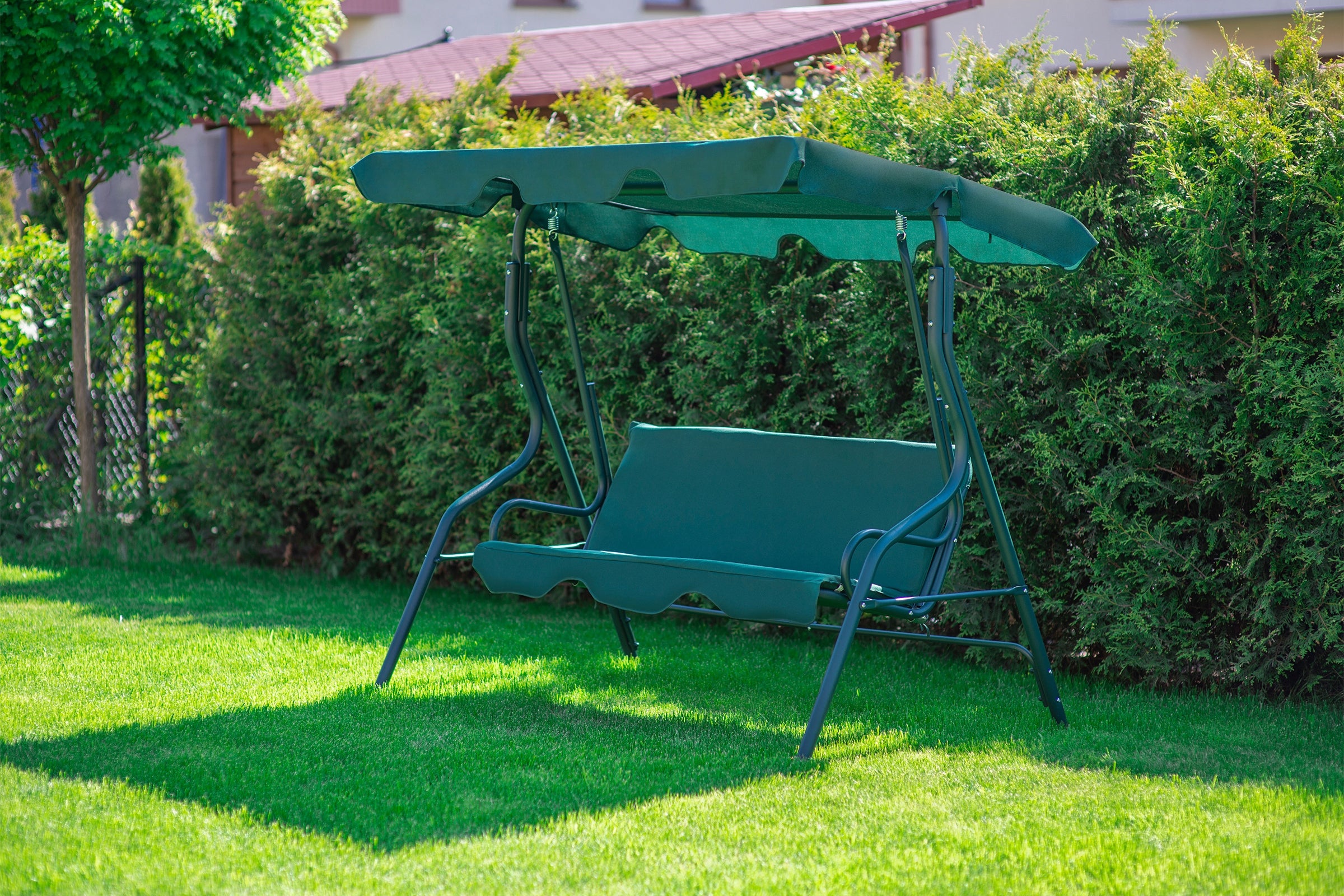 GARDEN SWING 3-SEAT ROCKING BENCH + MATTRESS Line Relax