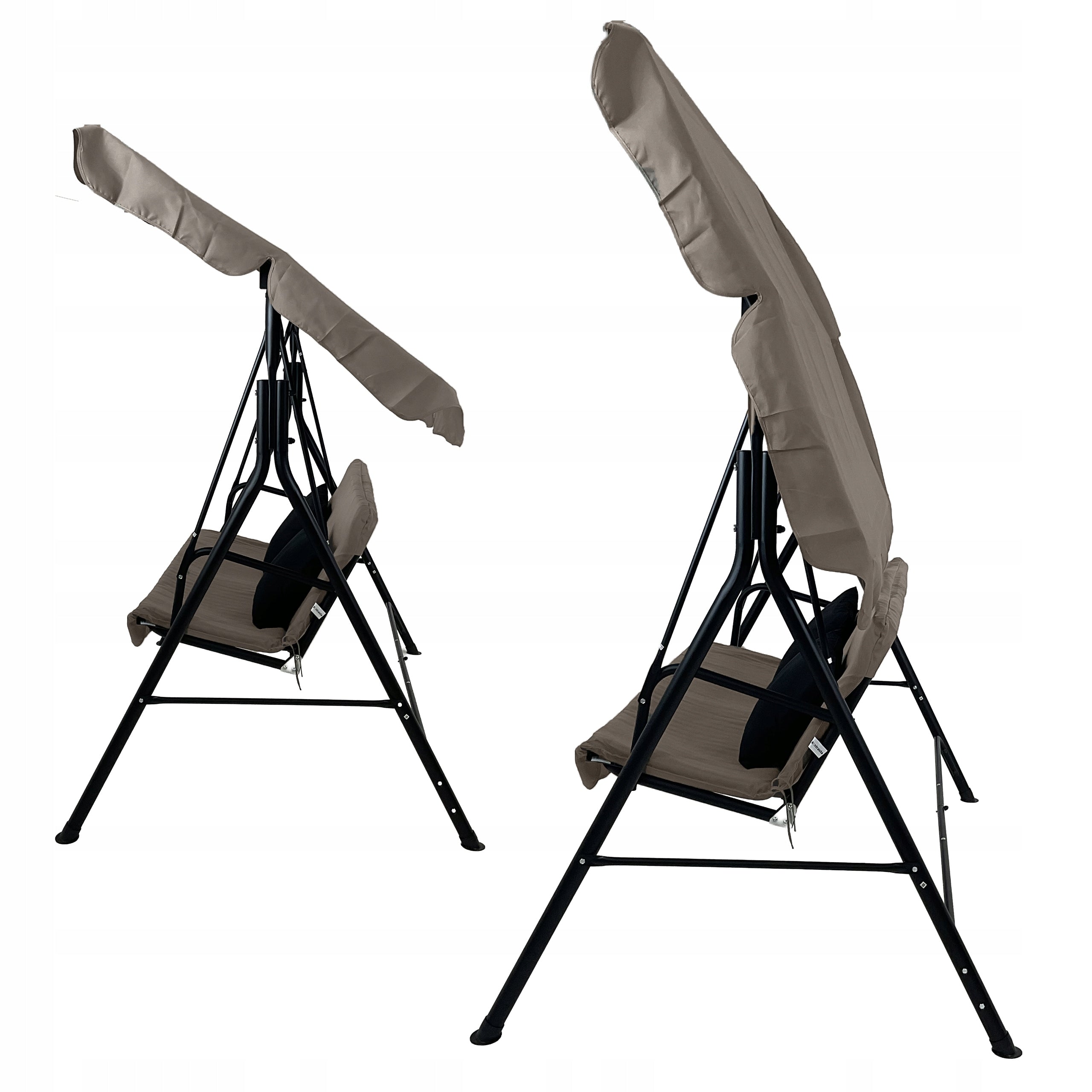 GARDEN SWING 3 SEATER ADJUSTABLE CANOPY CASPI PRO BEIGE PREMIUM Seat length 125 cm
