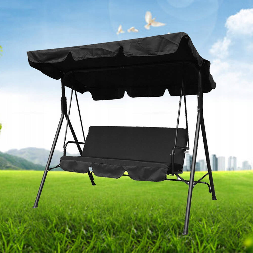 GARDEN SWING 3-SEATER FREESTANDING ROCKING BENCH + MATTRESS CANOPY Kind freestanding