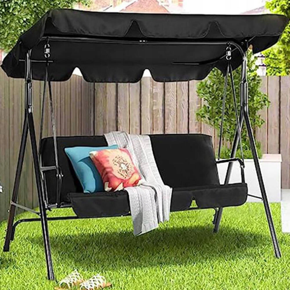 GARDEN SWING 3-SEATER FREESTANDING ROCKING BENCH + MATTRESS CANOPY Material of manufacture metal fabric synthetic material