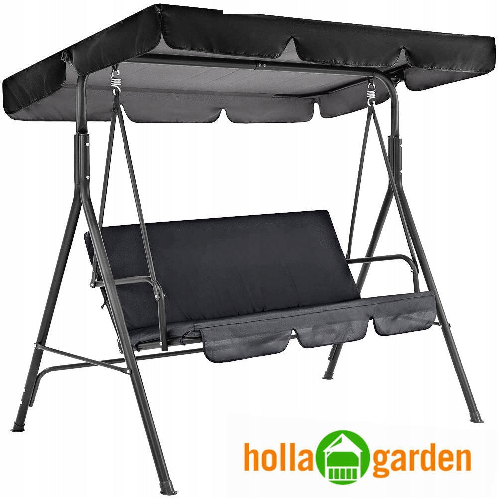 GARDEN SWING 3-SEATER FREESTANDING ROCKING BENCH + MATTRESS CANOPY Packaging status original