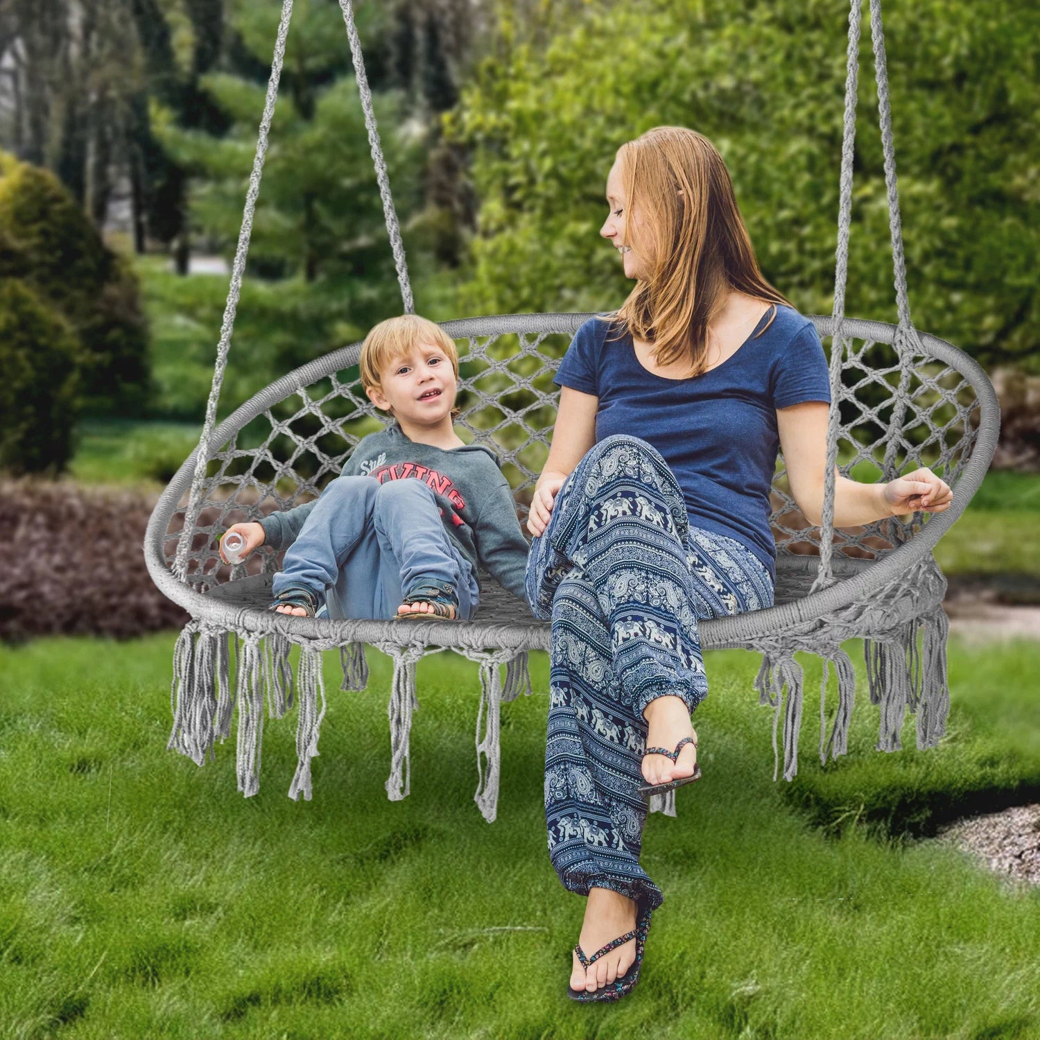 GARDEN SWING ARMCHAIR DOUBLE HANGING GARDEN BOHO XXL OUTTEC Manufacturer code O-66564