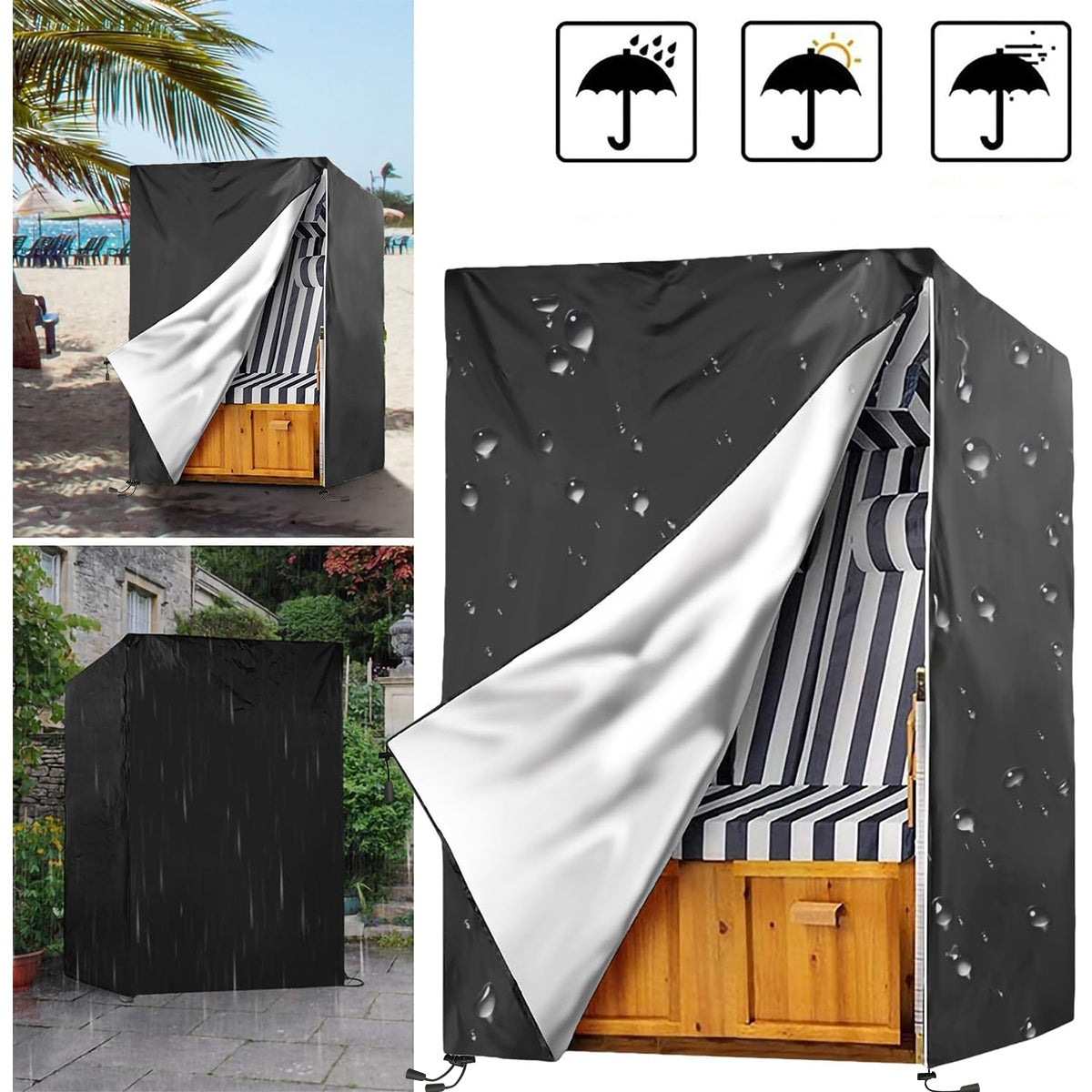 GARDEN SWING COVER LARGE STRONG WATERPROOF SEAT TARPAULIN Product width 105 cm