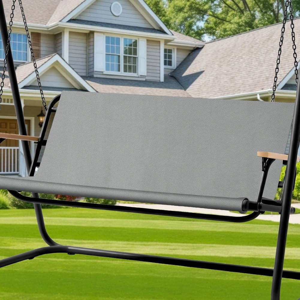 GARDEN SWING COVER SEAT WATERPROOF GREY 138x50x50CM