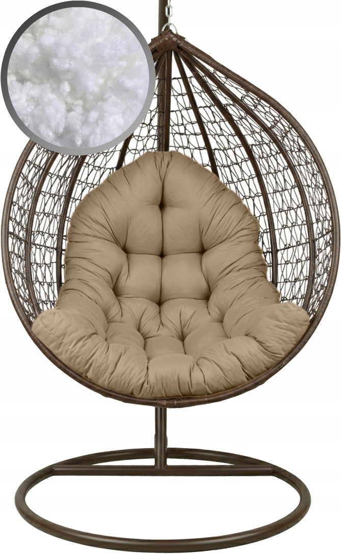 GARDEN SWING CUSHION HANGING CHAIR - THICK BEIGE AMPO