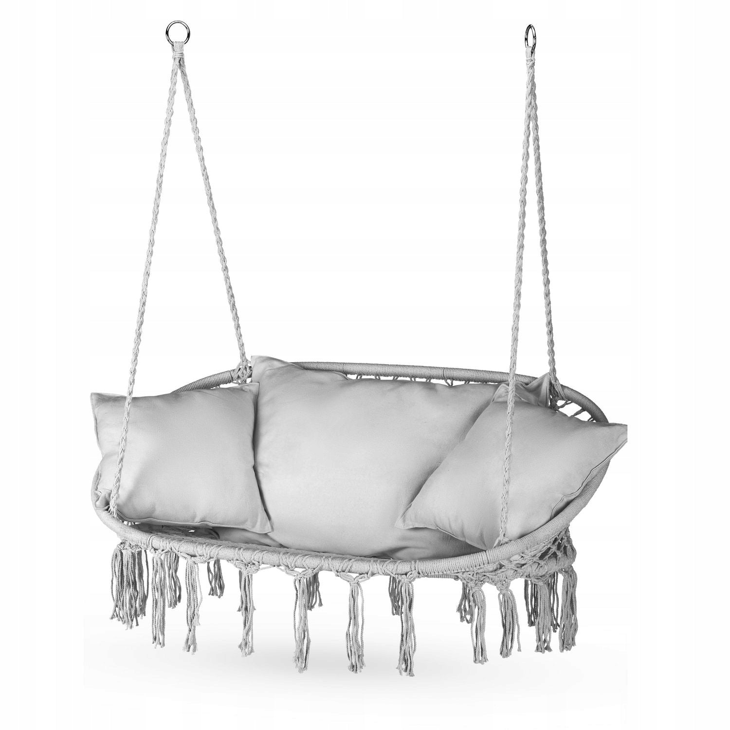 GARDEN SWING DOUBLE HANGING GARDEN CHAIR WITH BOHO CUSHIONS OUTTEC Kind hanging
